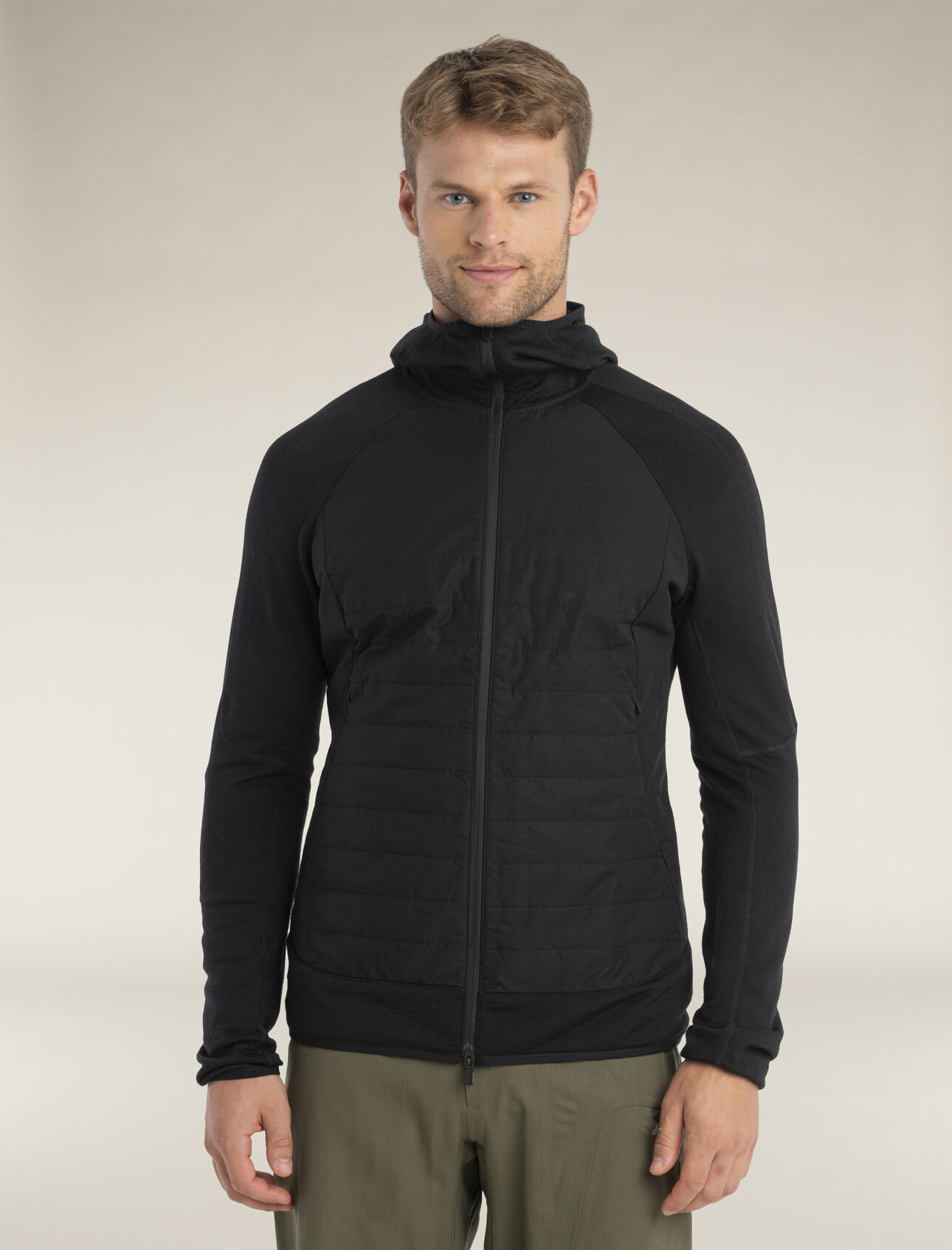 Mens Merino Blend Quantum Hybrid Long Sleeve Zip Hoodie Taking our favourite merino-blend midlayer to the next level with the addition of plant-based Lyoloft insulation, the Merino Blend Quantum Hybrid Long Sleeve Zip Hoodie is an alpine layering piece perfect for technical, cold-weather pursuits.