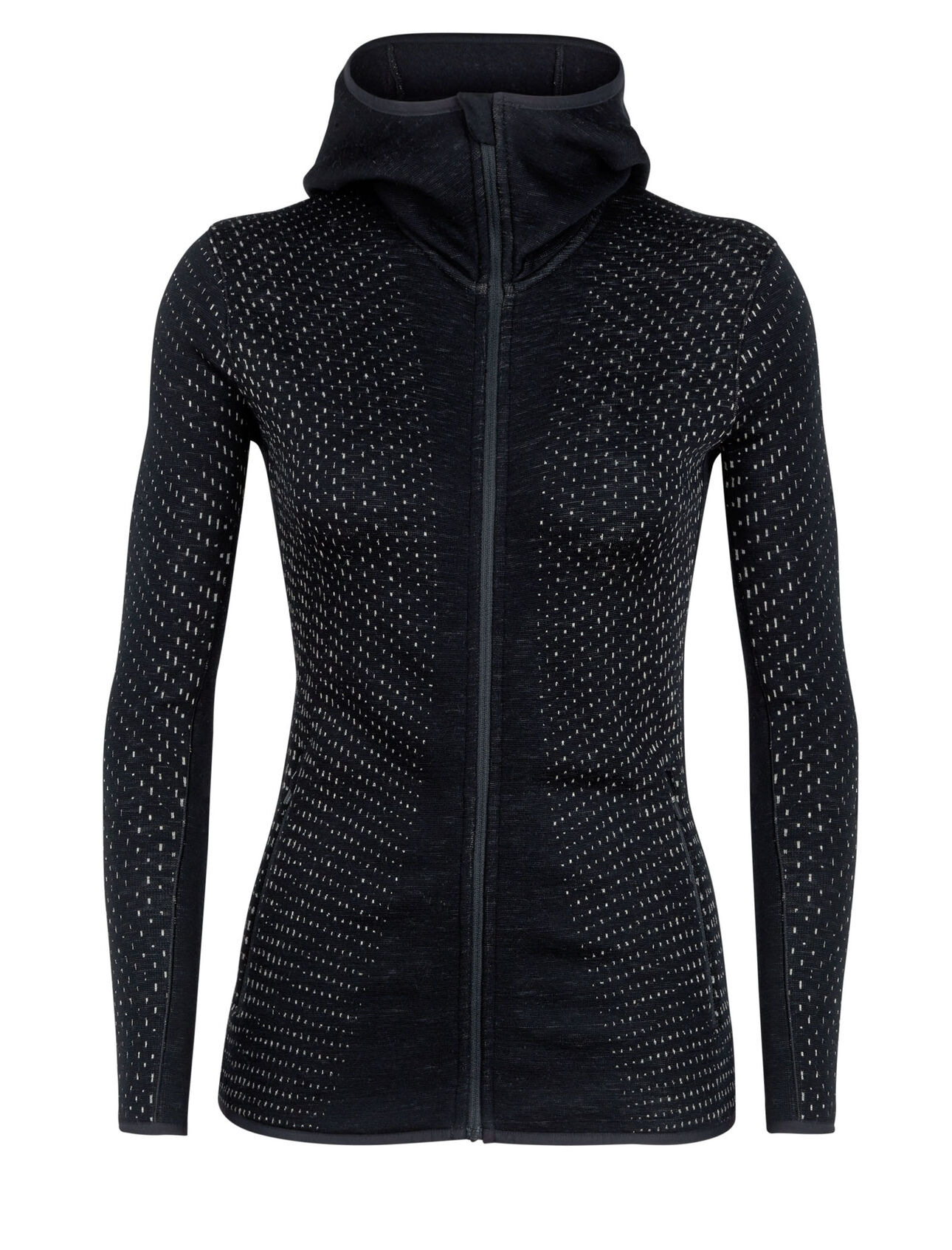 Elemental Long Sleeve Zip Hood Crystal