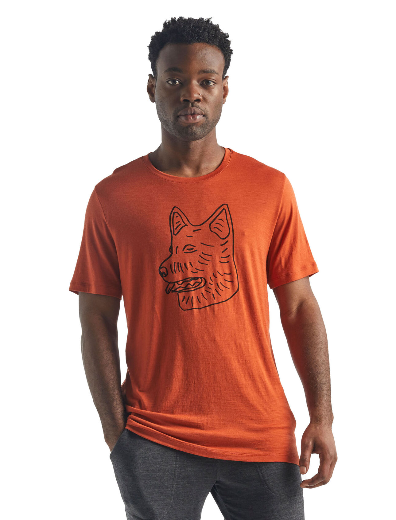 Tech Lite kortärmad t-shirt i merino med rund halsringning Farm Dog