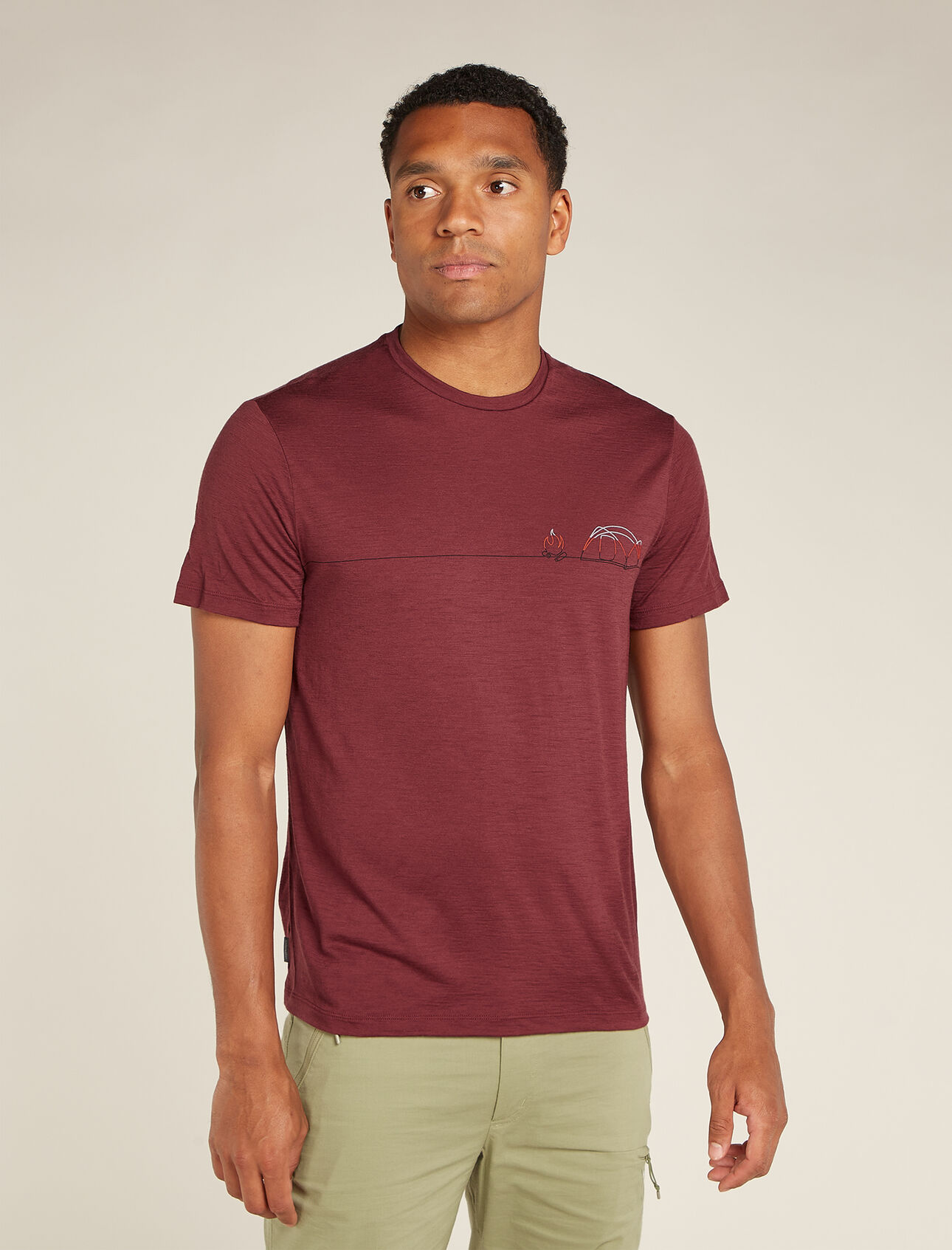 T-shirt manches courtes mérinos 150 Tech Lite Single Line Camp