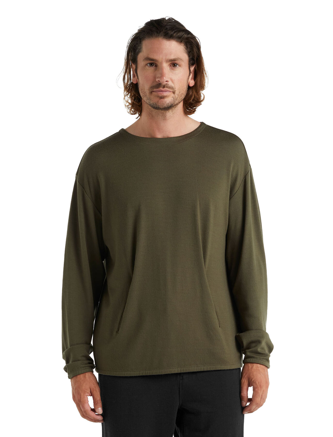 Merino Deice Long Sleeve Hand Pocket Crewe T-Shirt