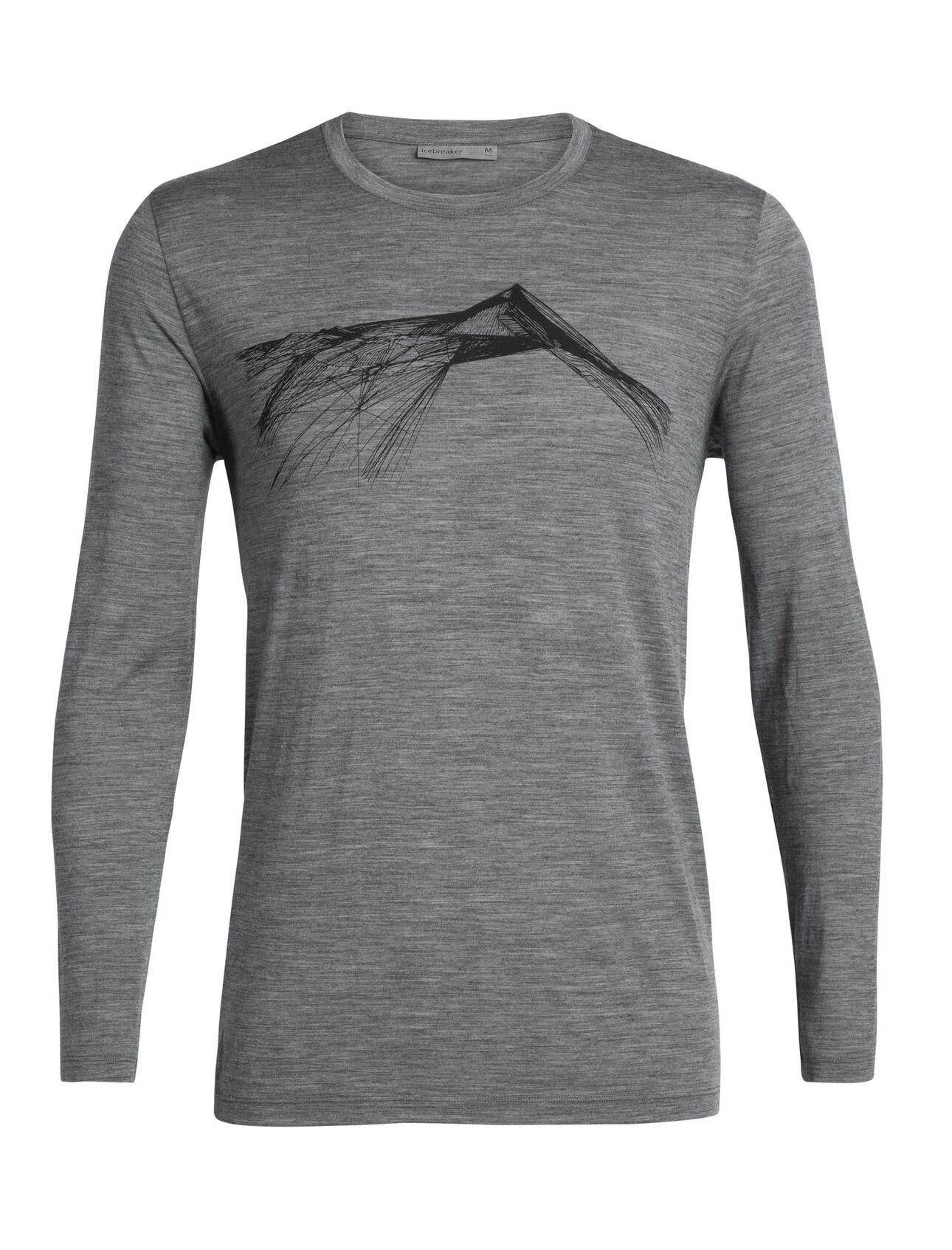 Mens Merino Tech Lite Long Sleeve Crewe Shear Top Icebreaker