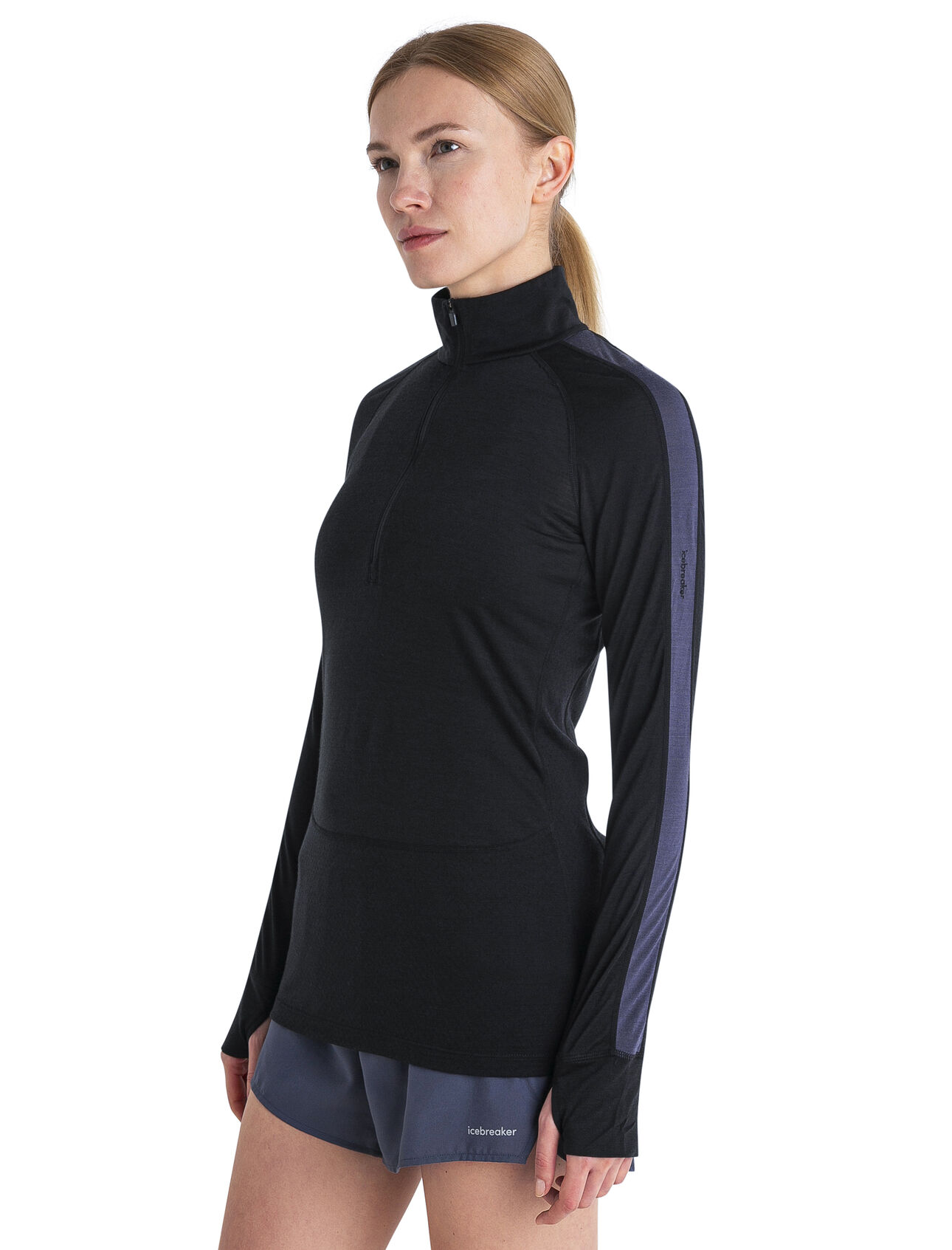 Womens 125 ZoneKnit™ Merino Blend Long Sleeve Half Zip Thermal Top A versatile, body-mapped zip-neck top that’s ideal for high-intensity adventures, the Merino 125 ZoneKnit™Long Sleeve Half Zip features our Cool-Lite™ jersey, which blends TENCEL™ and merino wool to naturally keep you cool.