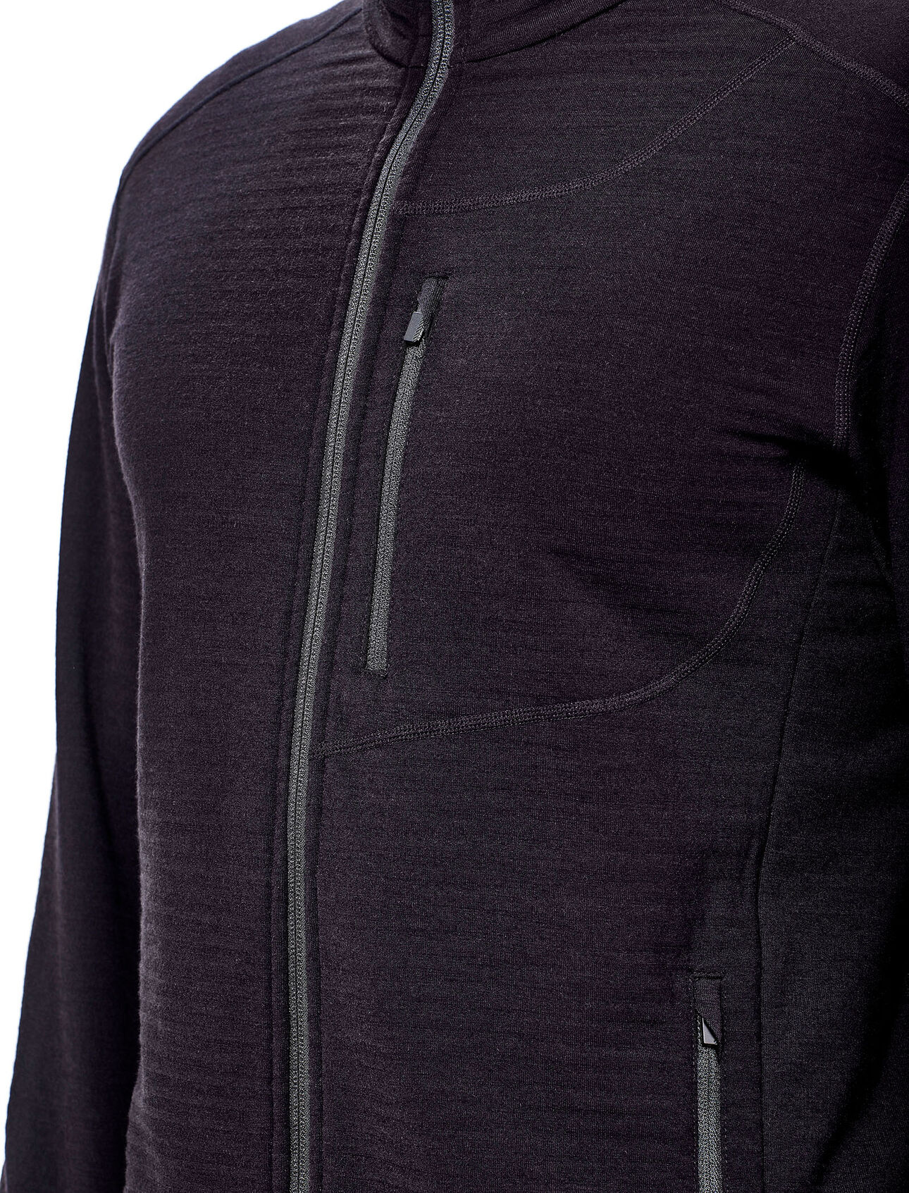 Mens Merino Descender Long Sleeve Zip Jacket Icebreaker