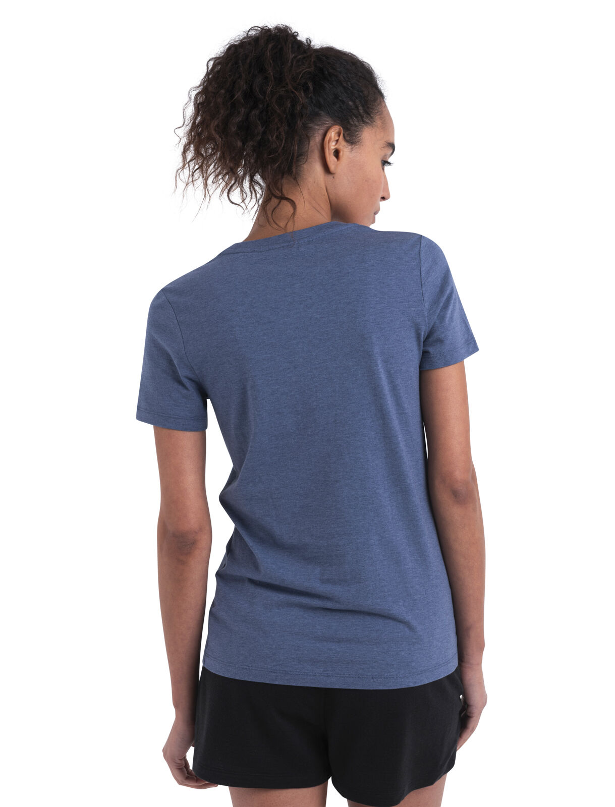 Women s Merino Blend Central Classic T Shirt Glacial Flow Logo icebreaker