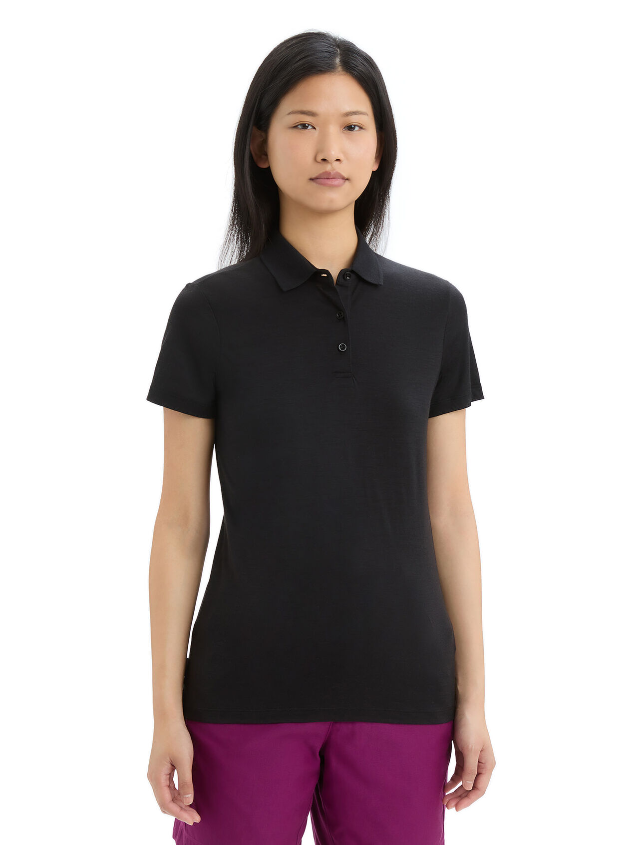 Merino Tech Lite II Polohemd Damen Ein klassisches, leichtes Poloshirt aus 100% Merinojersey, das Tech Lite II Poloshirt begleitet dich im Alltag mit Atmungsaktivität und weichem Tragekomfort. 