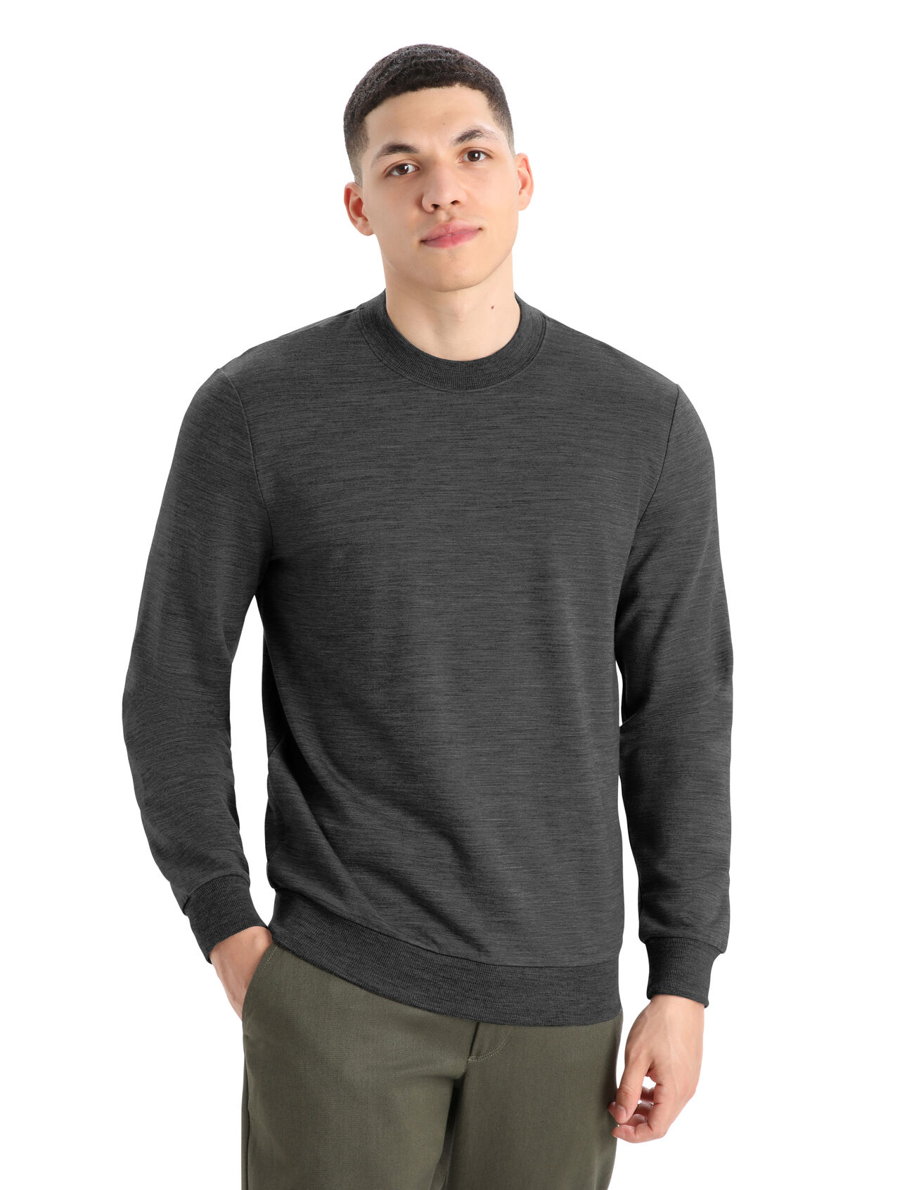 Mens Merino Shifter Long Sleeve Sweatshirt A classic and stylish sweatshirt made with soft, comfortable, 100% merino terry fabric, the Shifter Long Sleeve Sweatshirt offers versatile everyday layering performance.