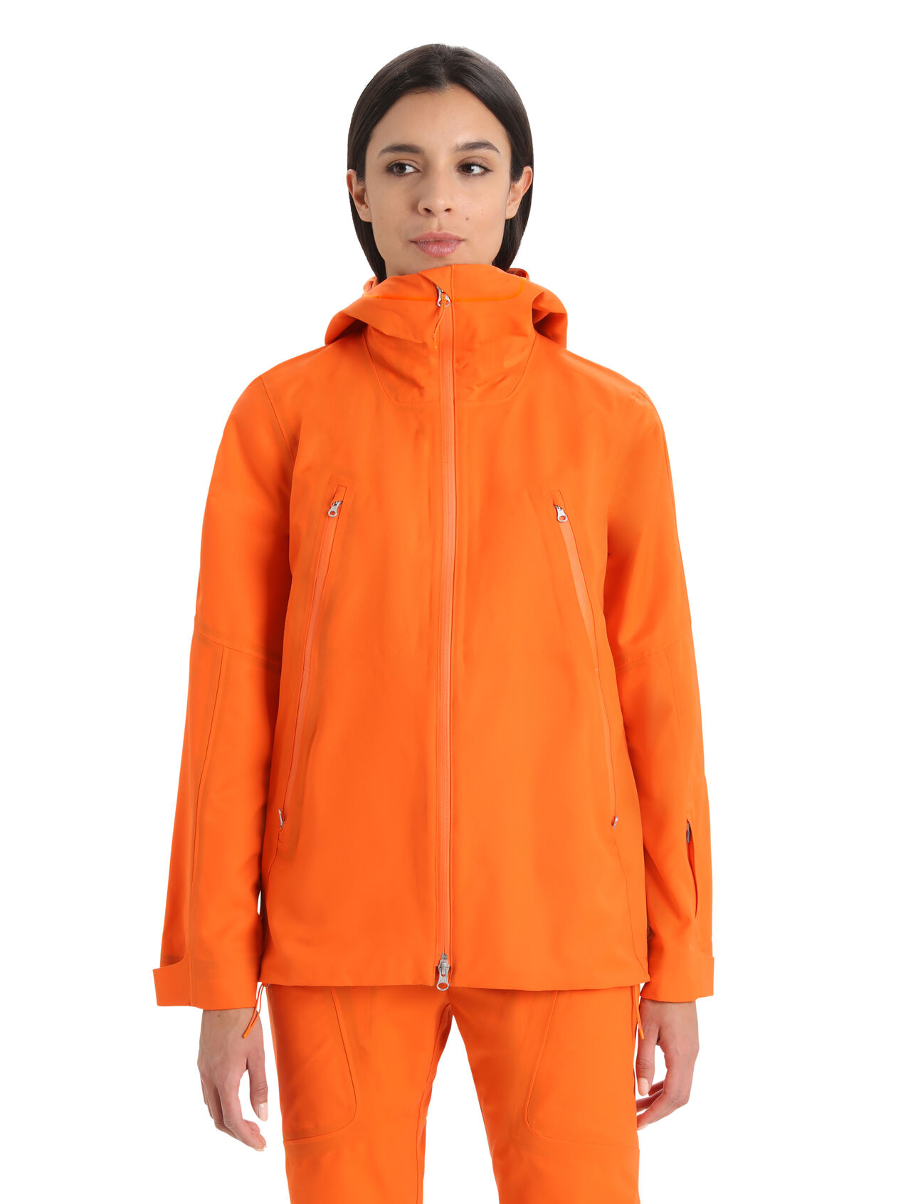 Womens Shell+™ Merino Hooded Jacket An ultra-versatile, highly weather resistant shell jacket made with 100% pure merino wool, the Shell+™ Hooded Jacket features a durable, PFC-free water-repellent finish to keep you warm and dry in changing conditions.