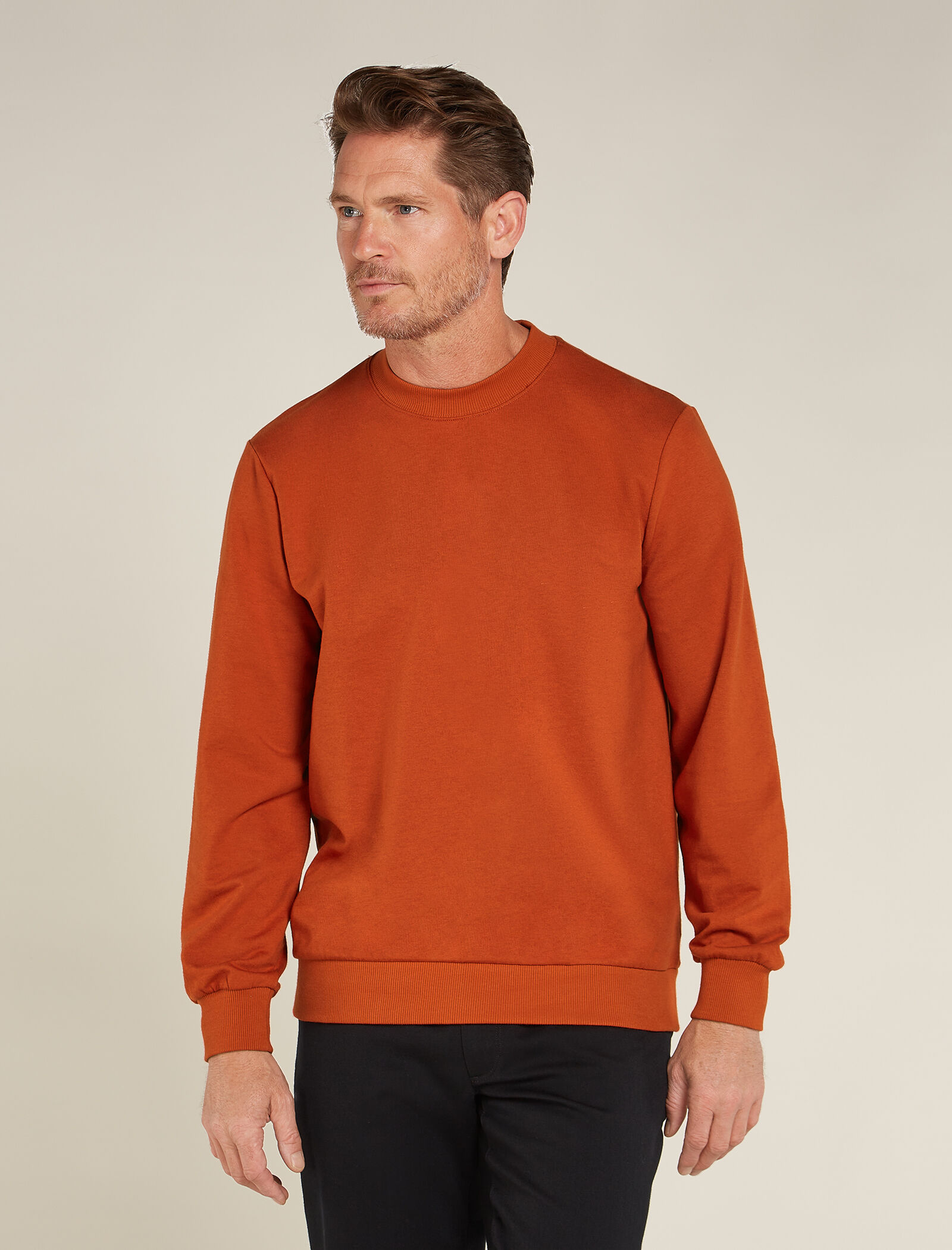 Mens long sleeve sweatshirt with collar shop