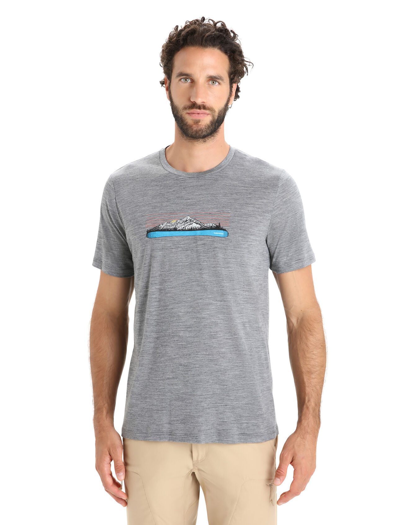 Mens Merino Tech Lite II Short Sleeve T-Shirt Ski Fields Our versatile tech tee that provides comfort, breathability and natural odour-resistance for any adventure you can think of, the Tech Lite II Short Sleeve Tee Ski Fields features 100% merino for all-natural performance. The original artwork by Damon Watters features a retro-inspired graphic of the sun rising on another perfect day of backcountry turns.
