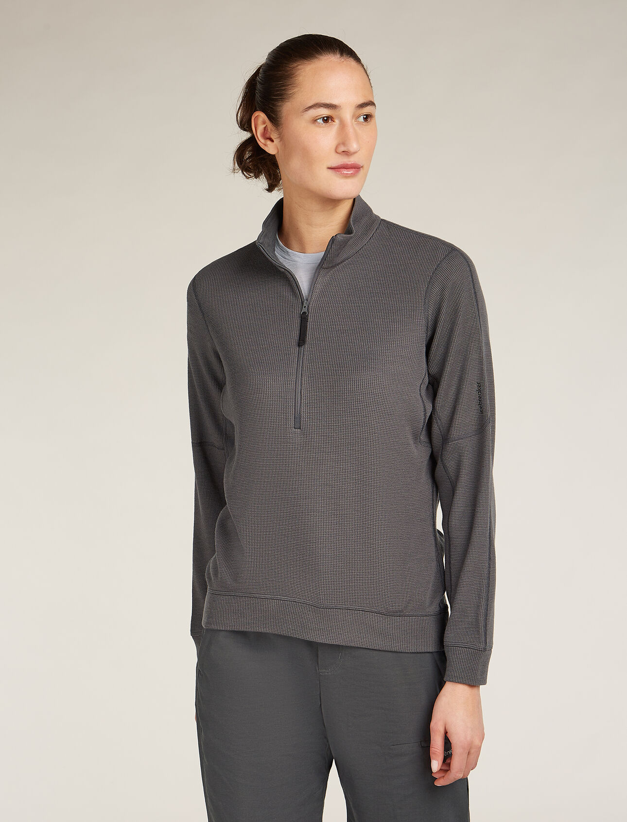 Merino 260 Waffle Knit Wander Long Sleeve Half Zip Top