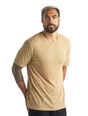 Merino Dowlas kurzärmliges T-Shirt mit Rundhalsausschnitt Stripe