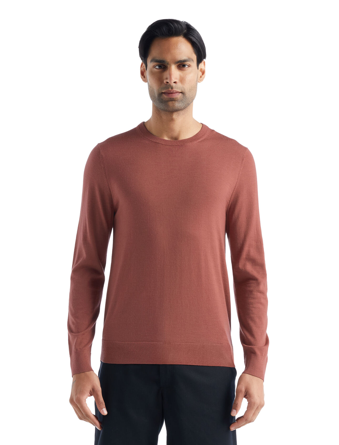 Mens Merino Wilcox Long Sleeve Sweater A classic everyday sweater made with ultra-fine gauge merino wool for unparalleled softness, the Wilcox Long Sleeve Sweater is perfect for days when you need a light extra layer.