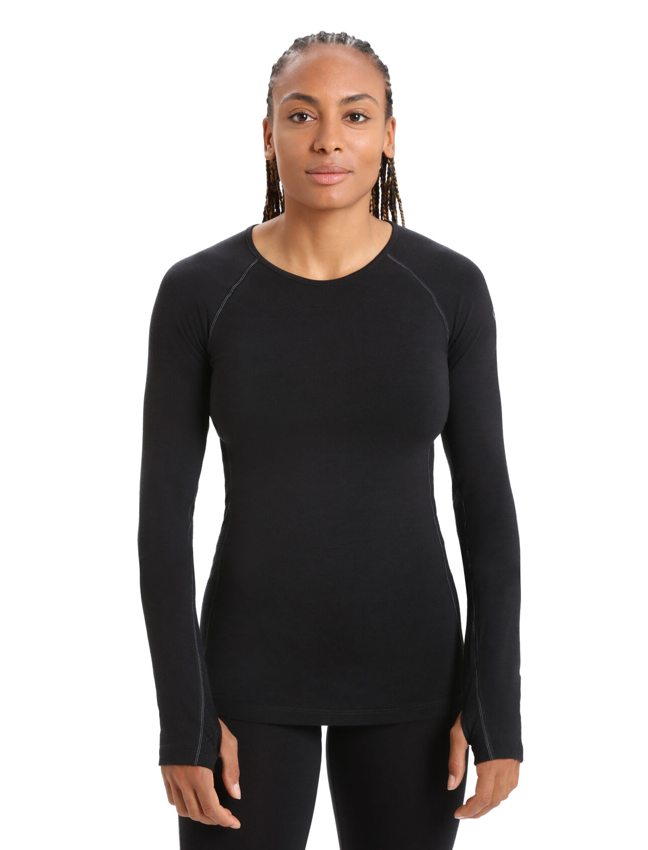 Womens Merino Bodyfitzone 200 Zone Long Sleeve Crewe Thermal Base Layer Top Icebreaker