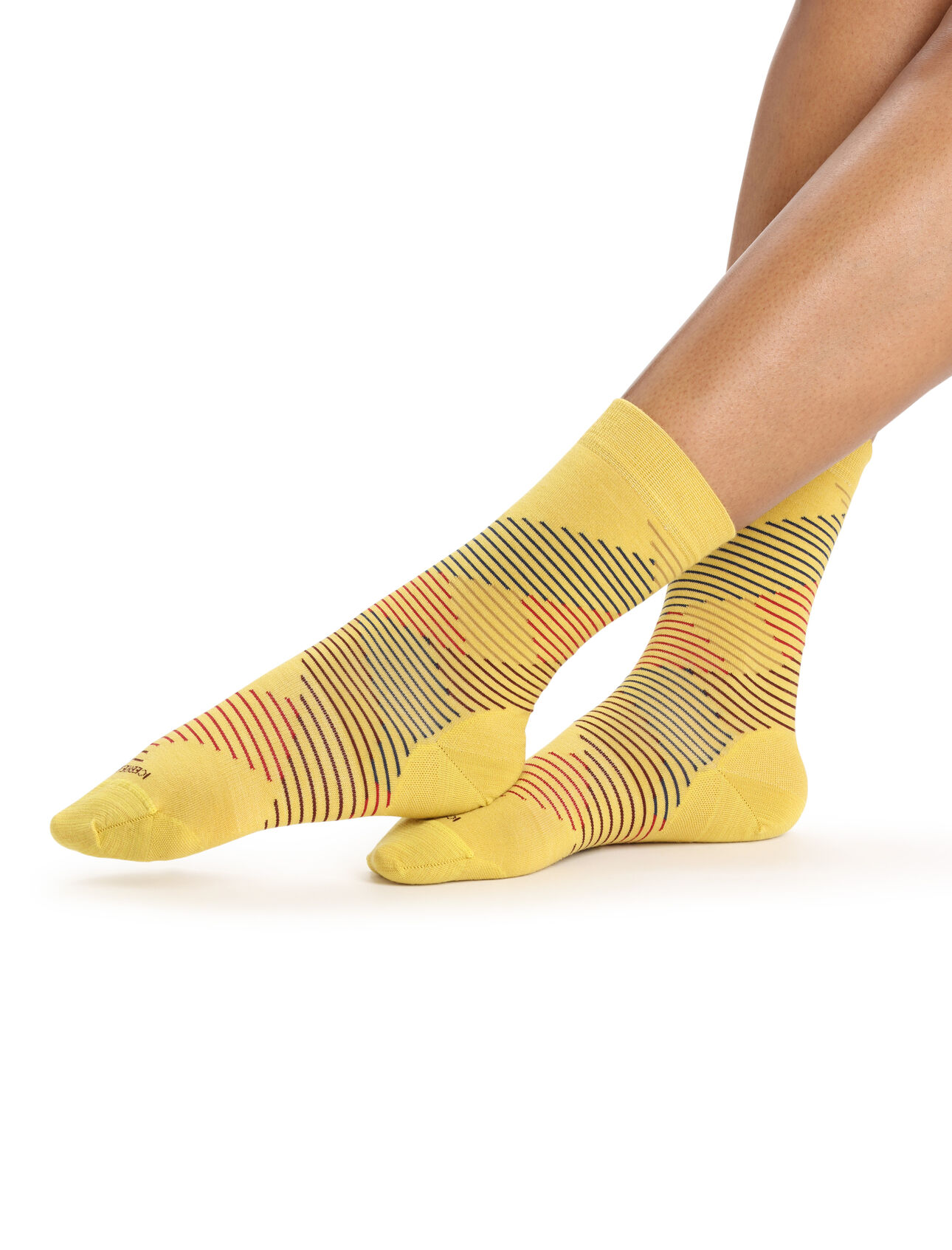 Merino Lifestyle Fine Gauge Crew Socks Dashes