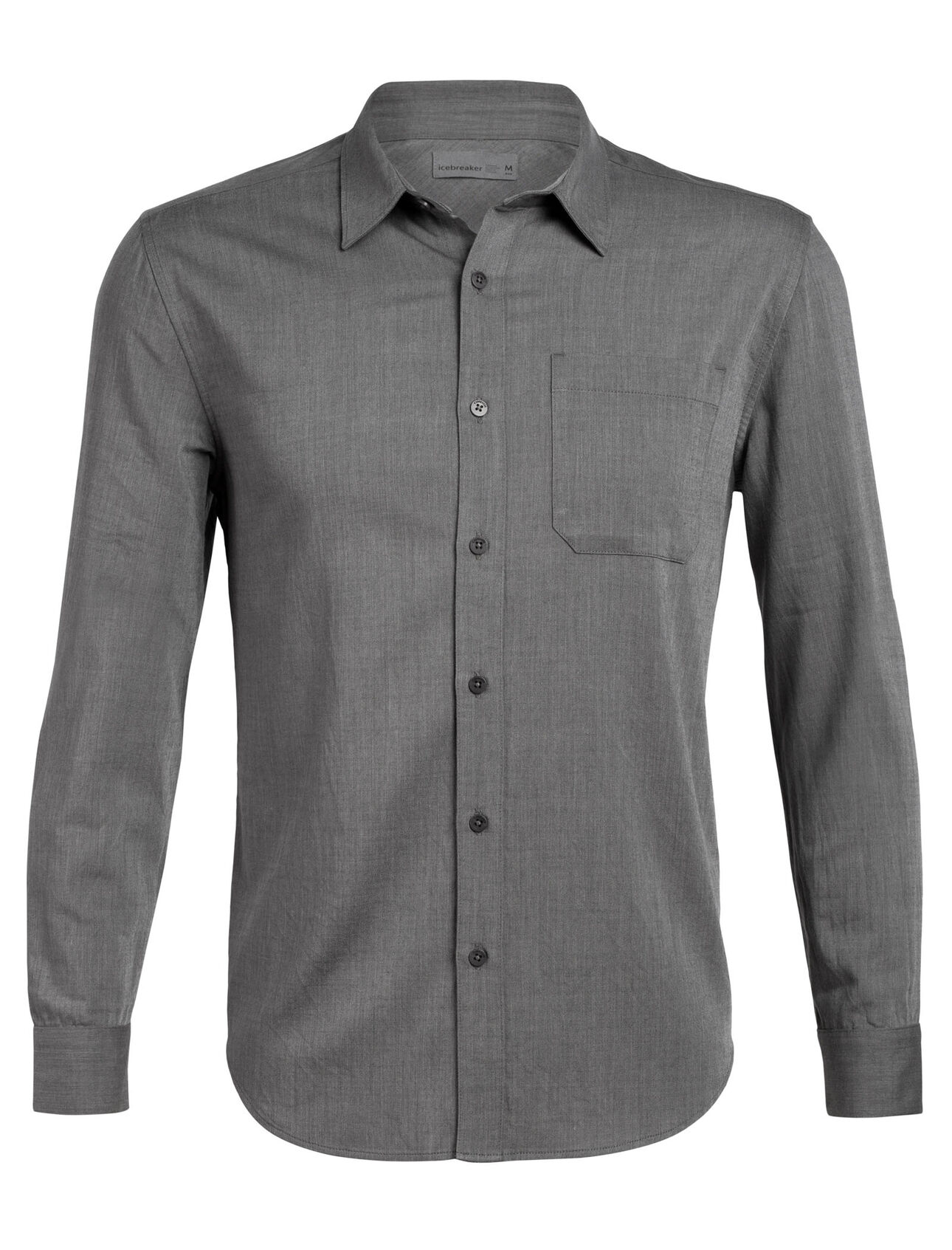Mens Merino Cool Lite Compass Flannel Long Sleeve Shirt Icebreaker