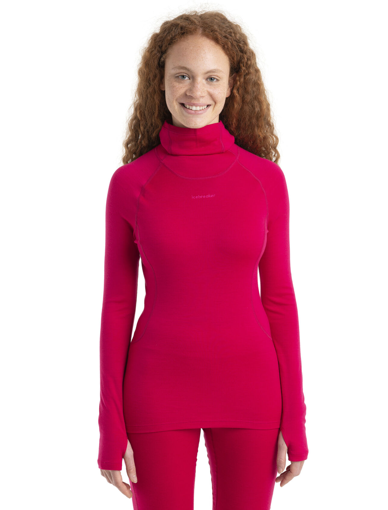 Womens 300 MerinoFine™ Long Sleeve Roll Neck Thermal Top A premium, slim-fit base layer made with luxuriously soft 15.5 micron merino wool fibers and a high-neck design for added protection, the MerinoFine™ Long Sleeve Roll Neck is at the intersection of comfort and performance.