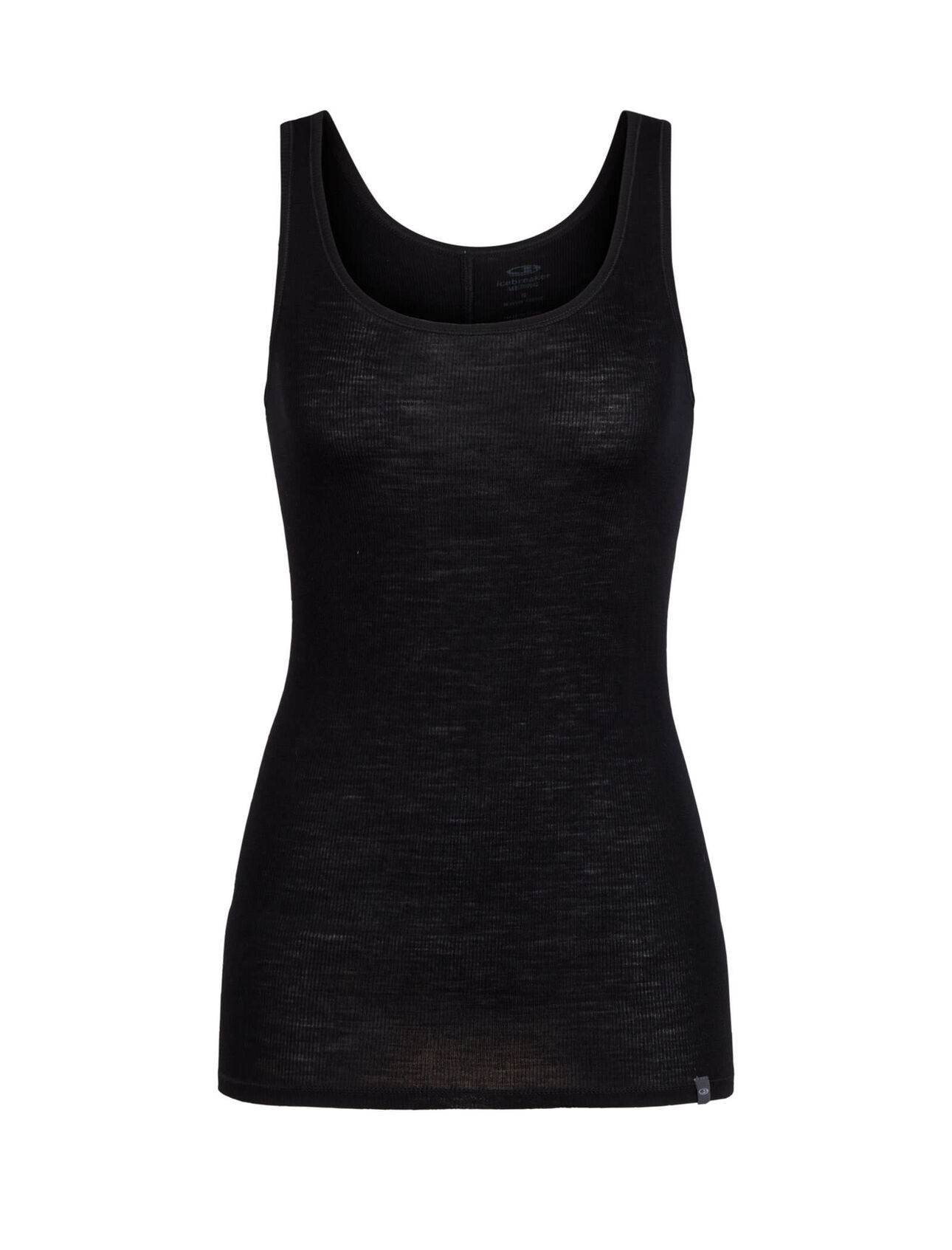 Womens Merino Luxe Rib Long Tank Top Icebreaker