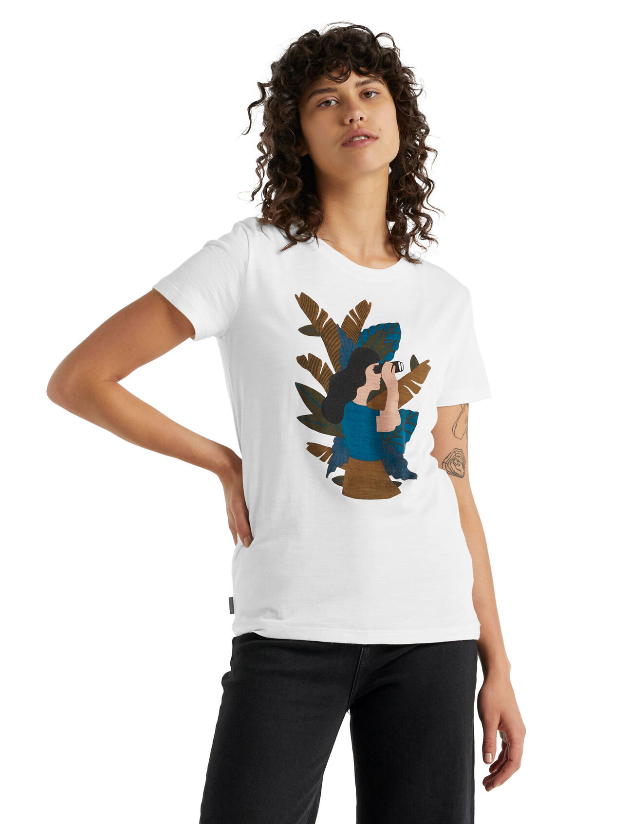 icebreaker x Mélanie Johnsson Merino T-Shirt Jungle Woman