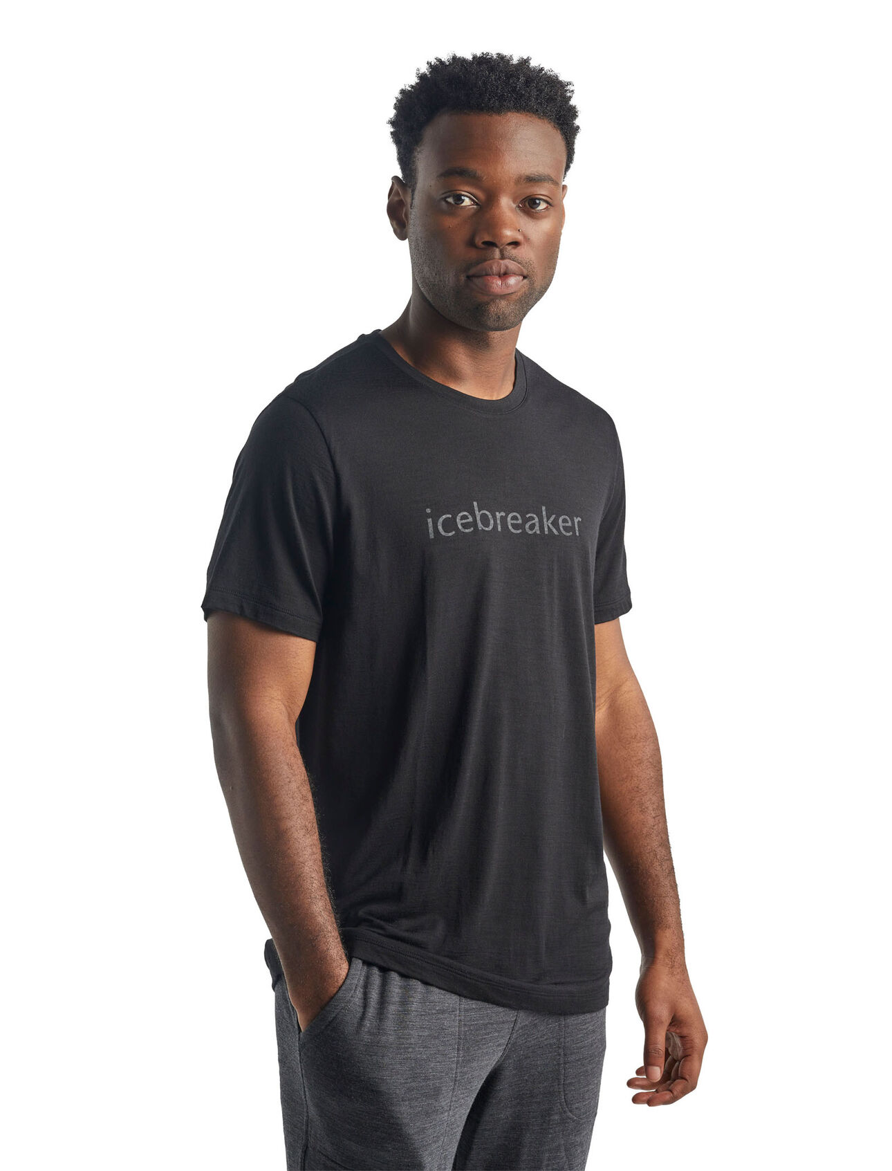 Merino Tech Lite Short Sleeve Crewe T-Shirt icebreaker Wordmark