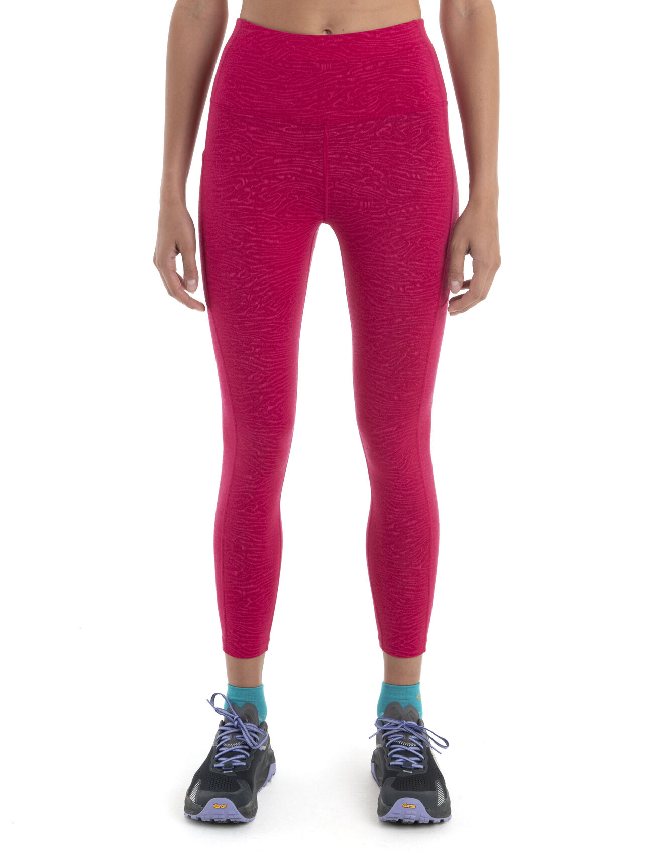 Women's Merino Fastray High Rise Tights IB Topo Lines