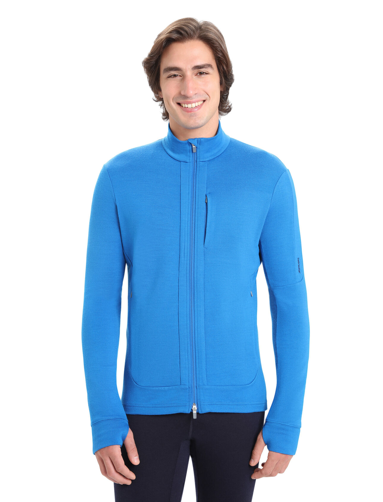 Merino Quantum III Zip-Jacke Herren Ein Mid Layer aus 100% Merinowolle, die Quantum III Zip-Jacke unterstützt bei bewegungsintensiven Aktivitäten die Regulierung des Körperklimas – ideal für technische Bergabenteuer.