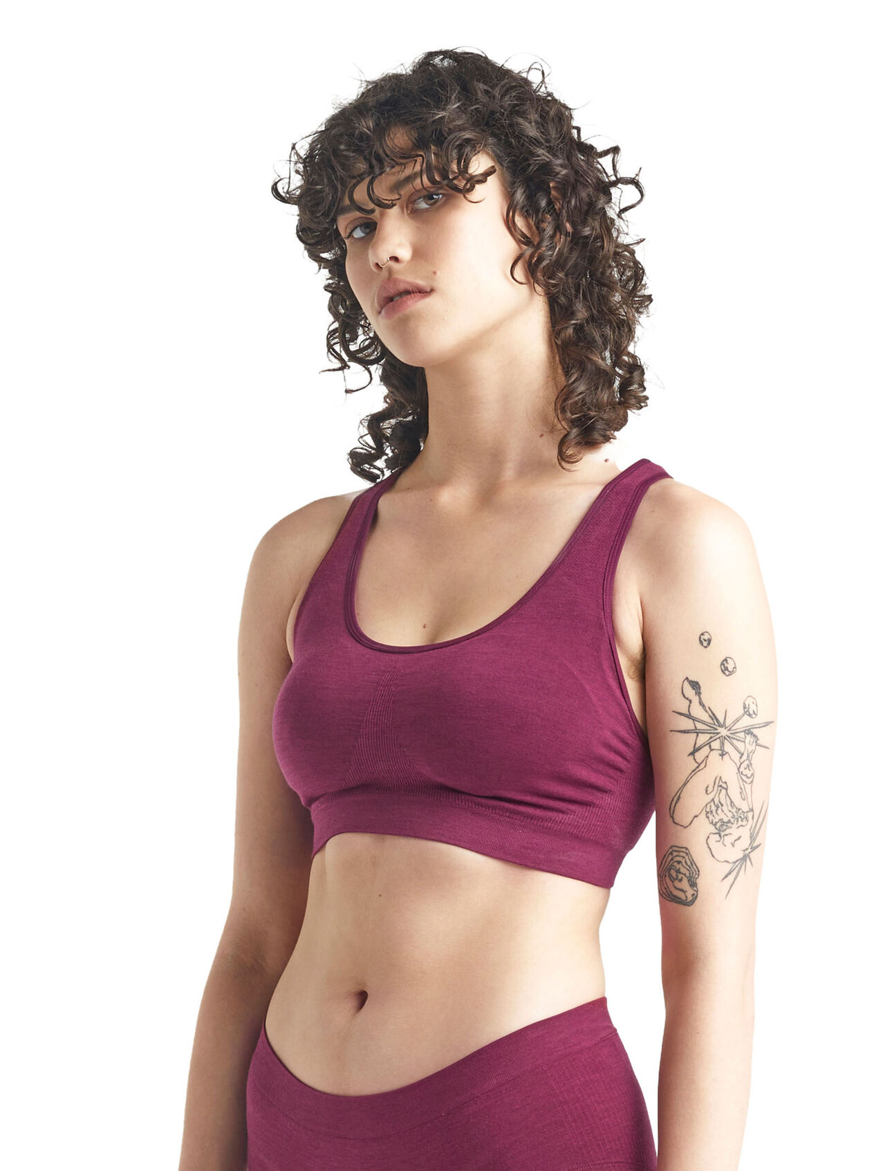 Icebreaker Anatomica Seamless Sport Bra Red –