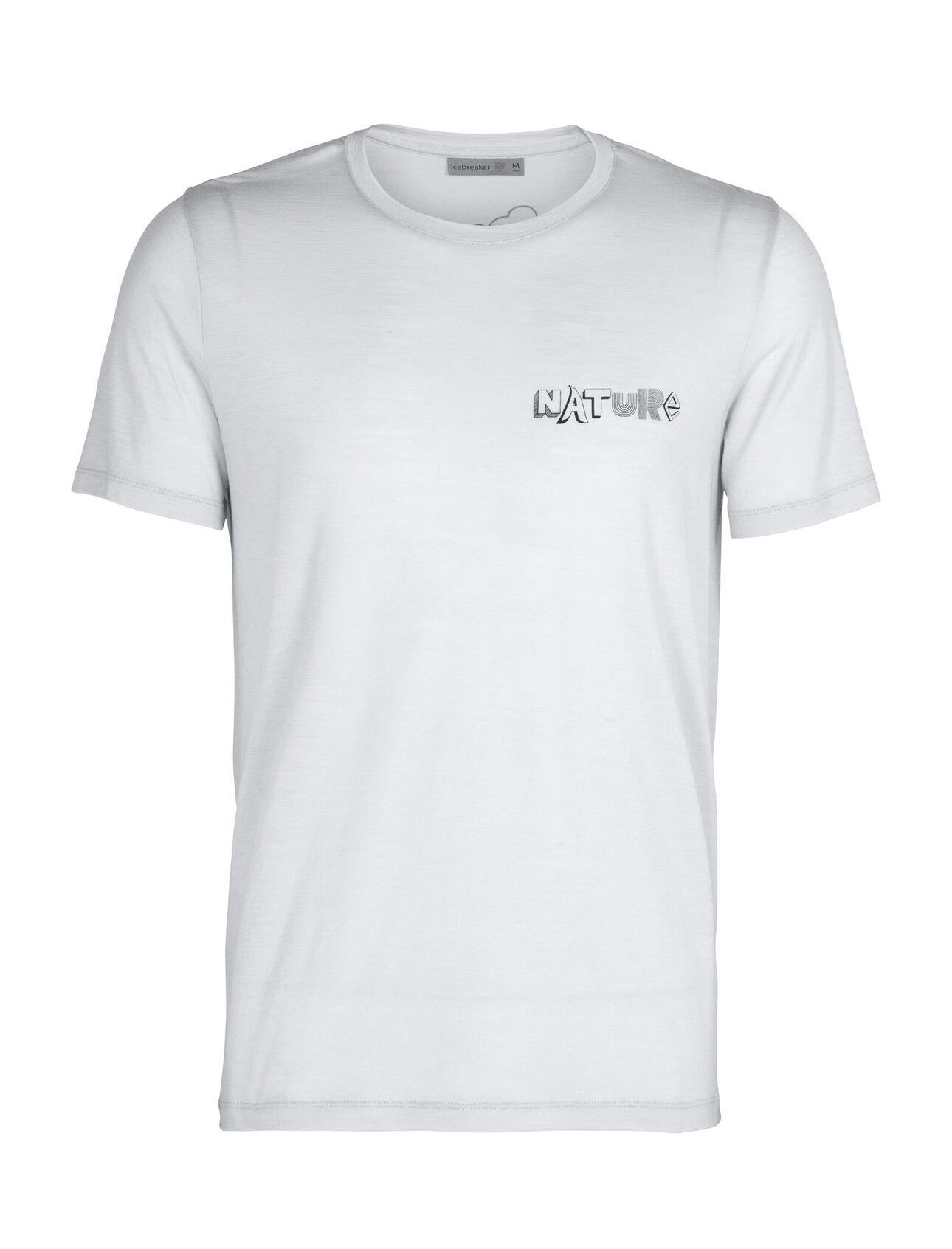 Tech Lite T-shirt Nature met korte mouwen en ronde hals van merinowol