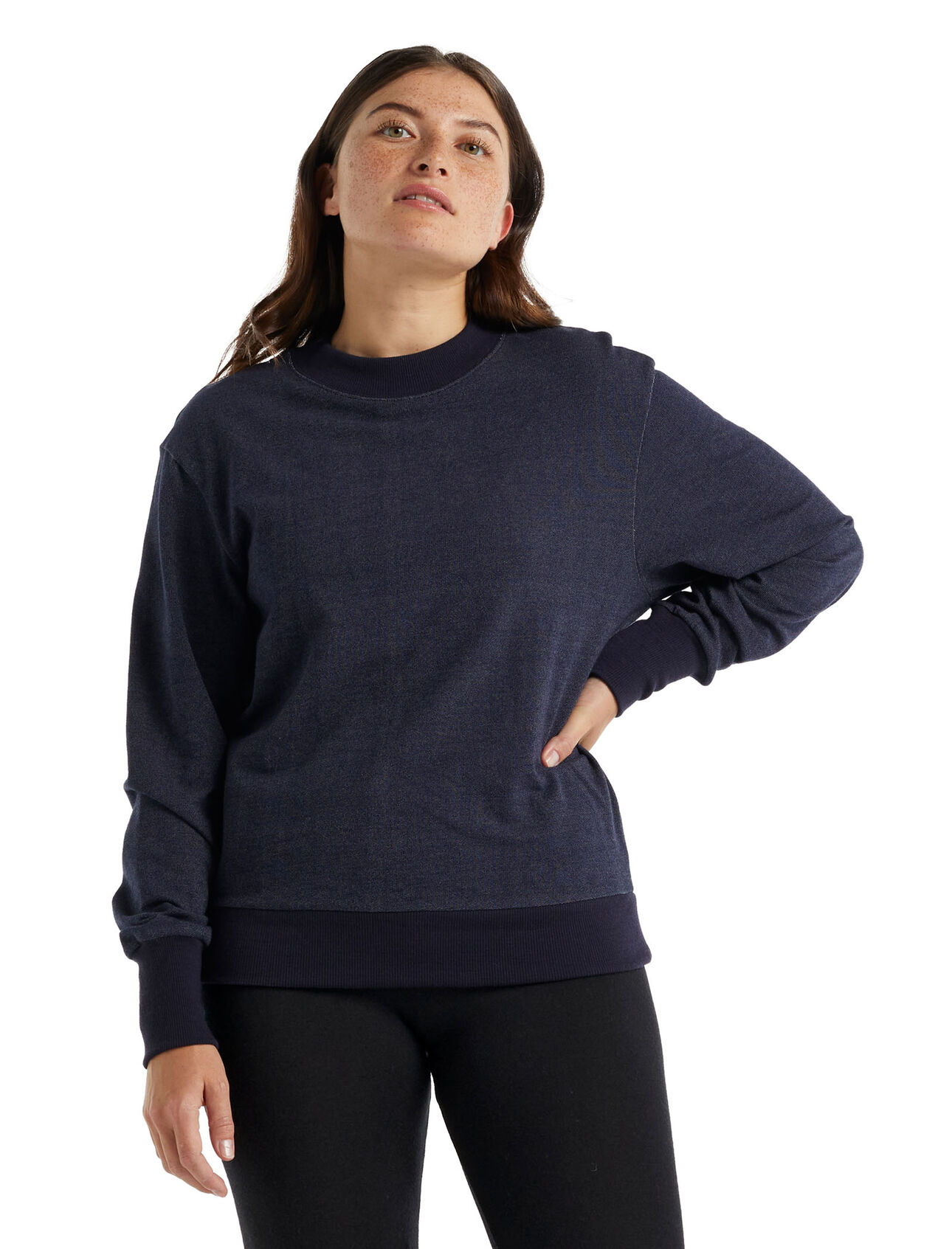 Central sweatshirt met lange mouwen van merinowol