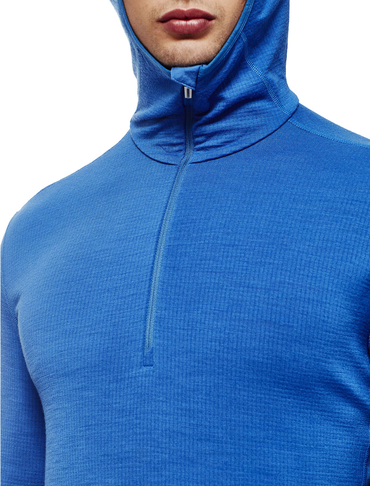 Mens Merino Compass Long Sleeve Half Zip Hood Top Icebreaker