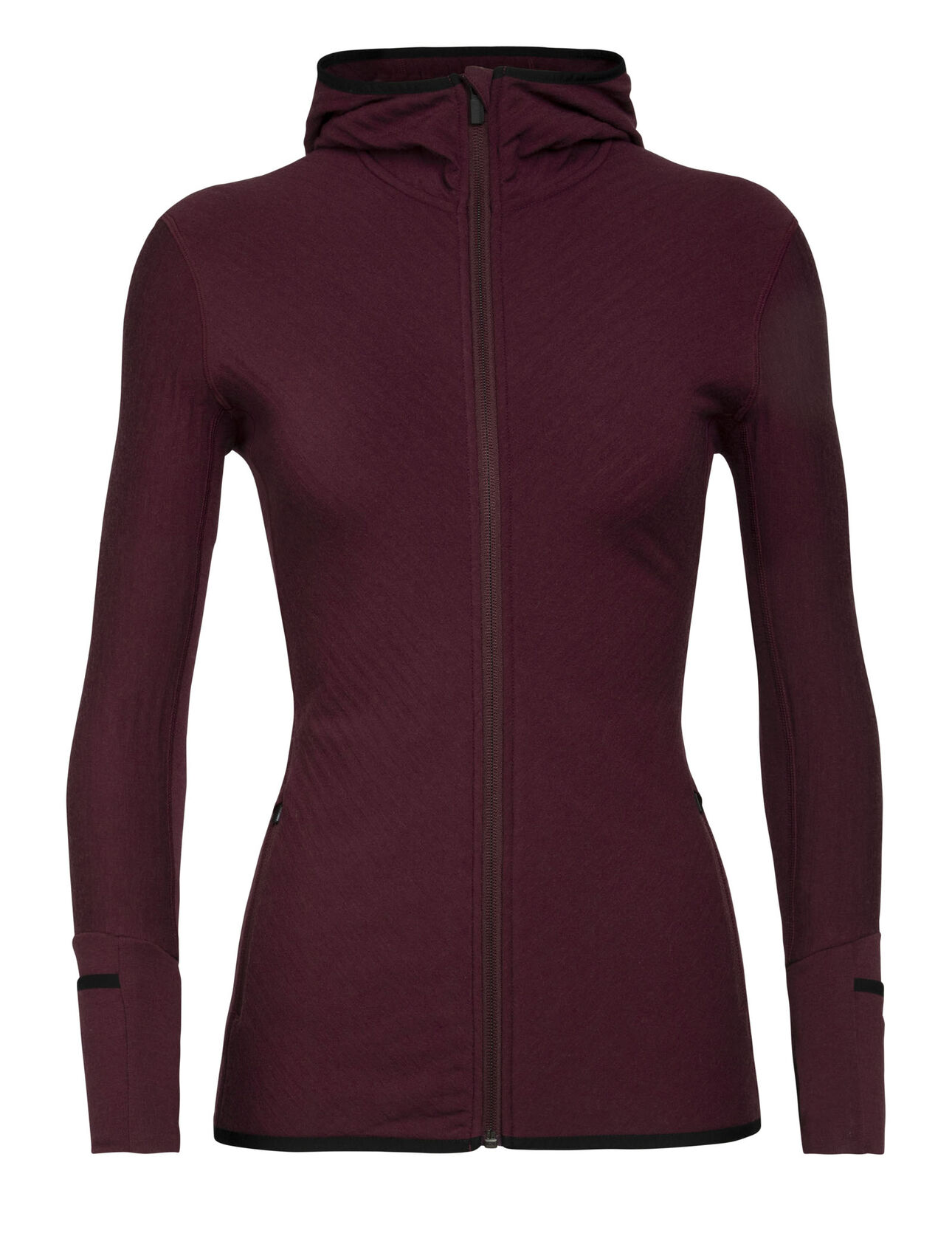 Realfleece Merino Descender Long Sleeve Zip Hood Jacket Icebreaker