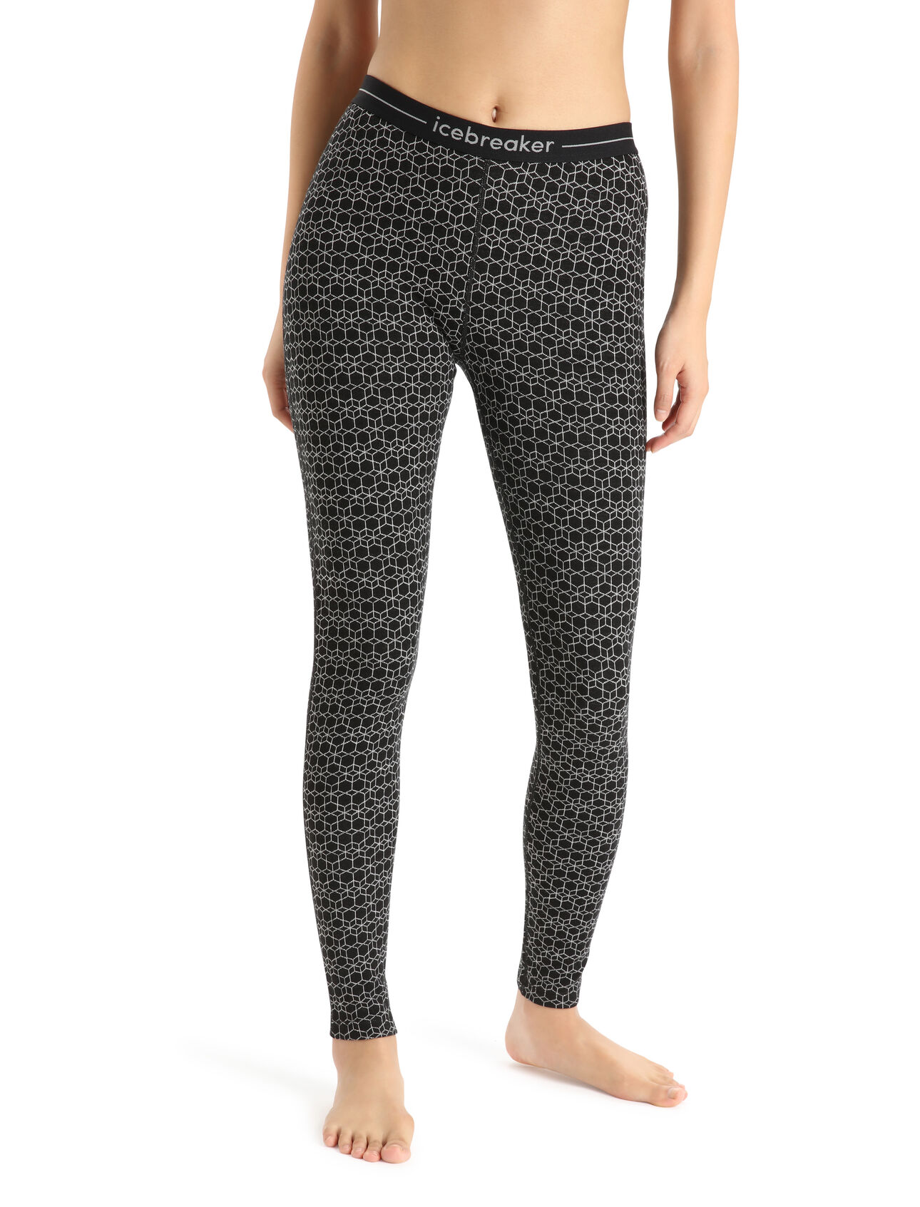 Womens Merino 250 Vertex Thermal Leggings Alpine Geo Incredibly warm merino base layer bottoms with a unique jacquard pattern, the 250 Vertex Leggings Alpine Geo are a go-to piece for winter layering—ideal for skiing, snowshoeing and other cold-weather pursuits. The all-over graphic print draws inspiration from the fractal structure of a snowflake.