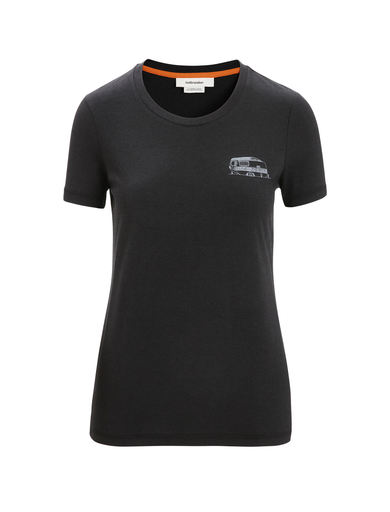 Womens Merino Central Classic Short Sleeve T-Shirt Caravan Life A classic and comfy everyday tee that blends natural merino wool with organically grown organically grown cotton, the Central Classic Short Sleeve Tee Caravan Life has you covered any day of the week. The tee's original artwork evokes the easy-going vibes of life on the road.