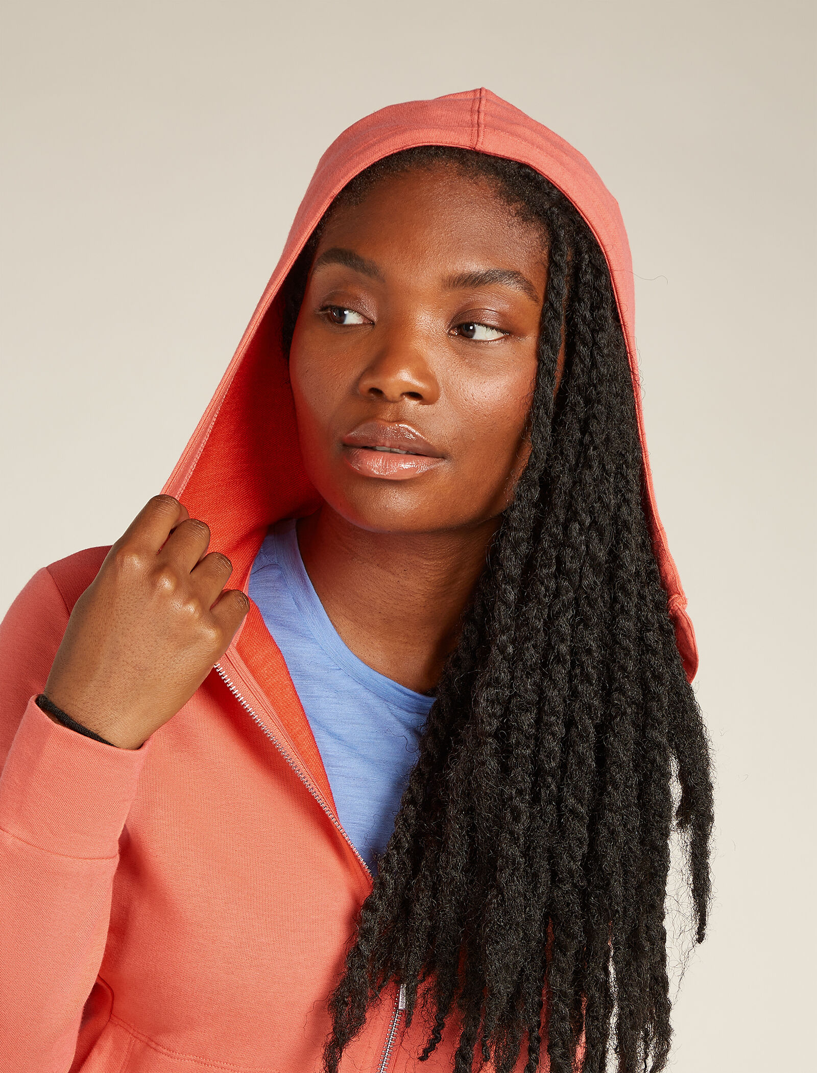 Women s Merino Blend Central Classic Long Sleeve Zip Hoodie icebreaker