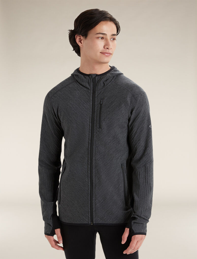 icebreaker descender long sleeve zip hood