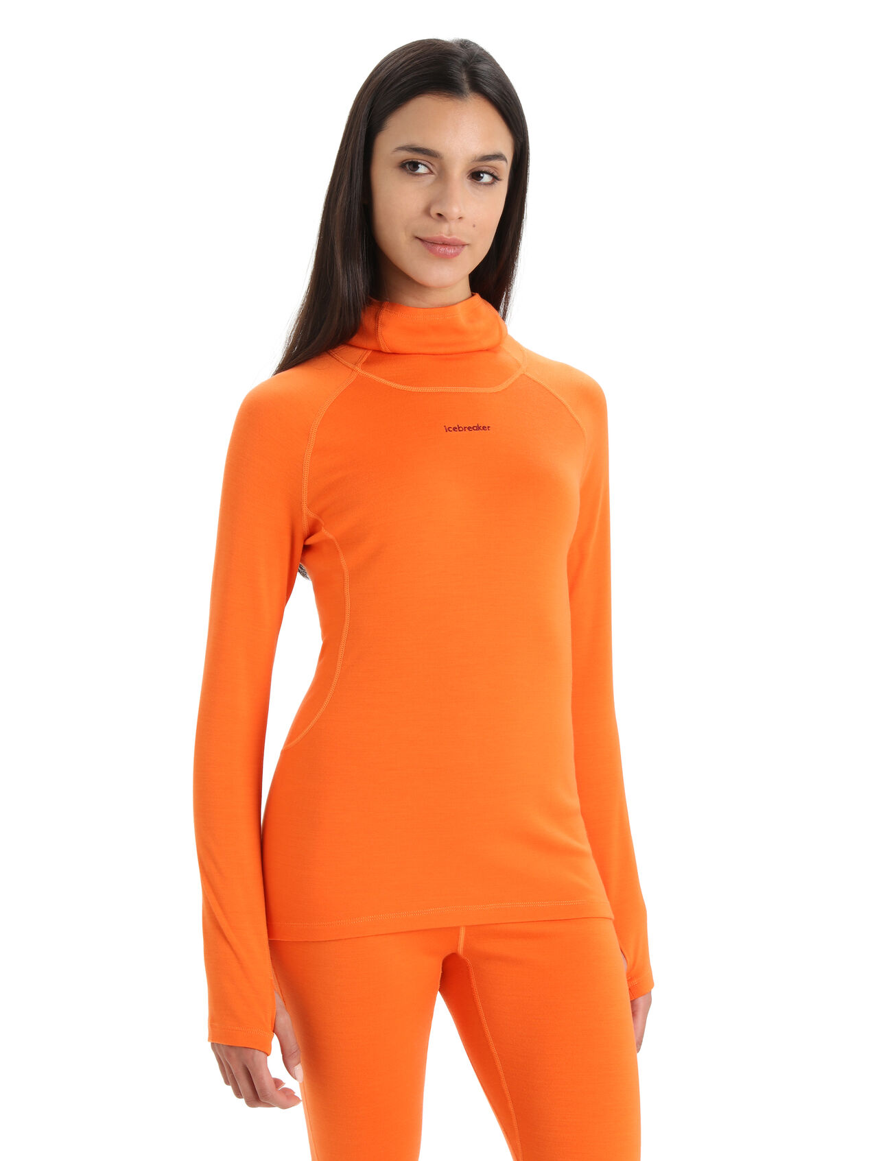 Womens MerinoFine™ Long Sleeve Roll Neck Thermal Top A premium, slim-fit base layer made with luxuriously soft 15.5 micron merino wool fibers and a high-neck design for added protection, the MerinoFine™ Long Sleeve Roll Neck is at the intersection of comfort and performance.