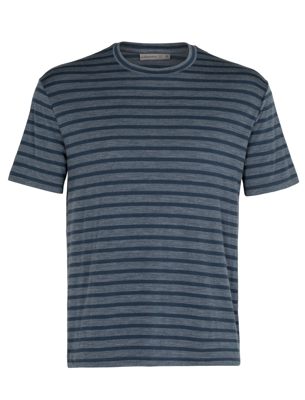 T-shirt in lana merino Cool-Lite™ Utility Explore Short Sleeve Crewe Stripe
