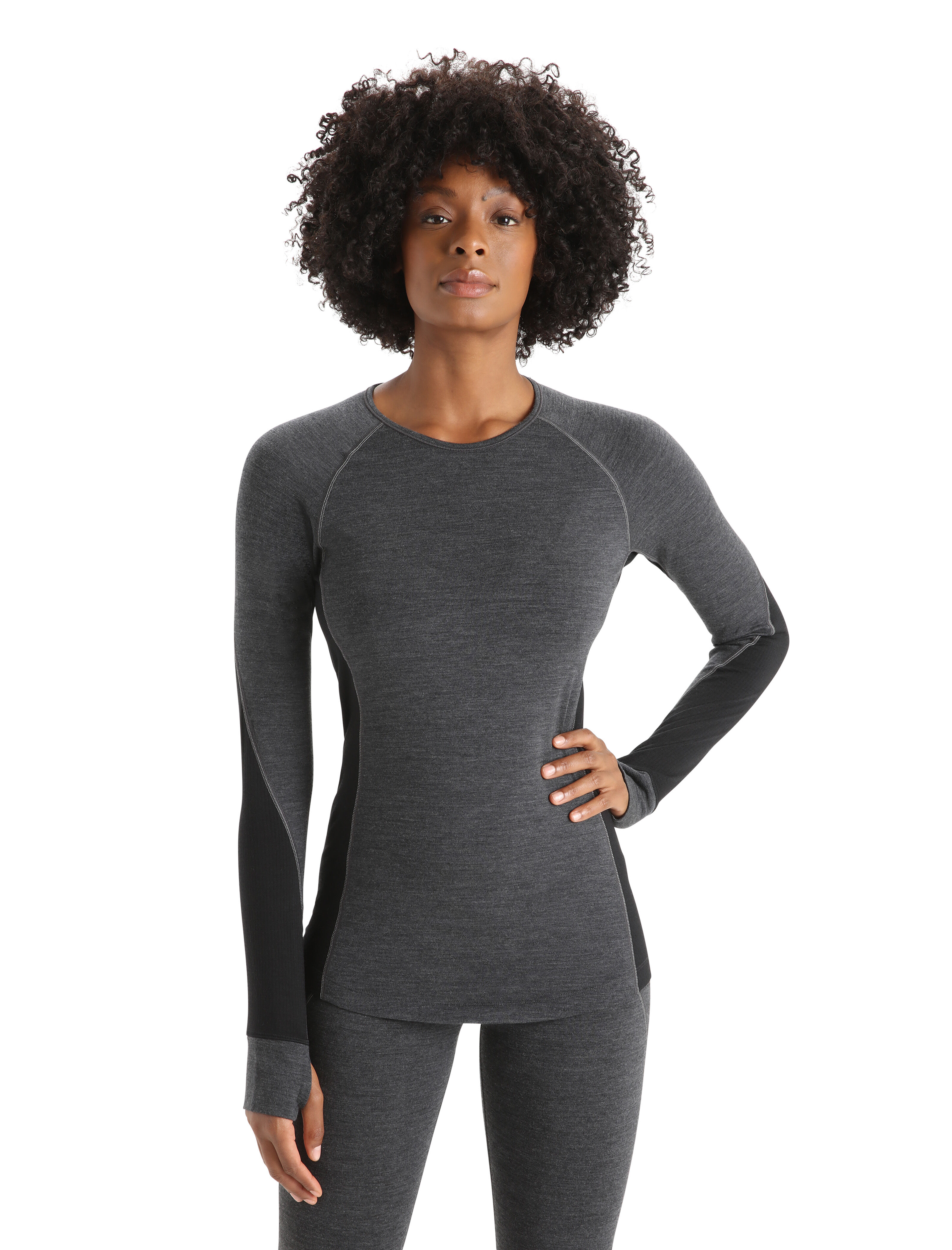 BodyfitZone Merino 260 Zone Long Sleeve Crewe Thermal Top Icebreaker CA