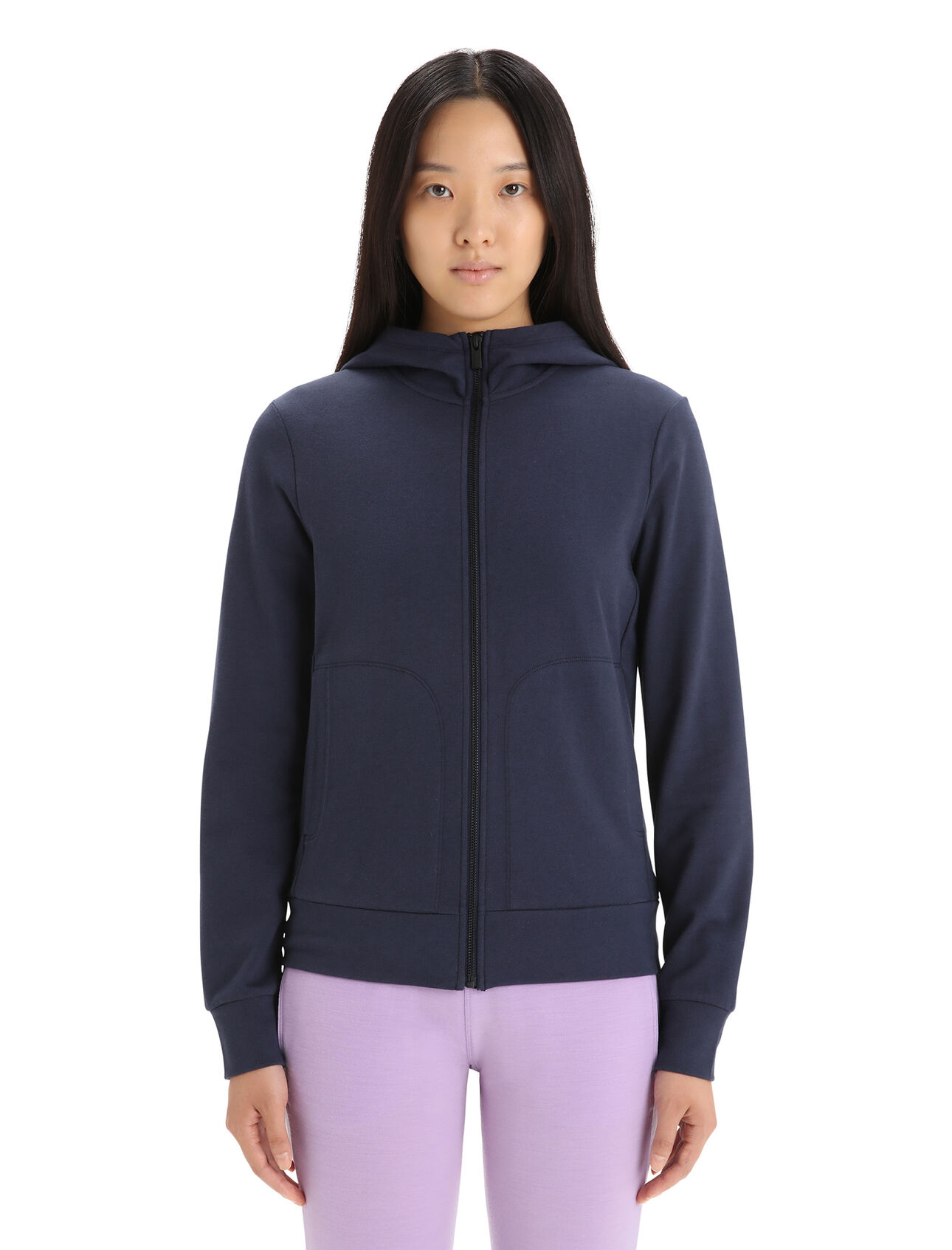 Womens Merino Central Classic Long Sleeve Zip Hoodie A comfy, classic and stylish everyday hooded sweatshirt that blends natural merino wool with organically grown cotton, the Central Classic Long Sleeve Zip Hoodie is durable, breathable and incredibly versatile.  