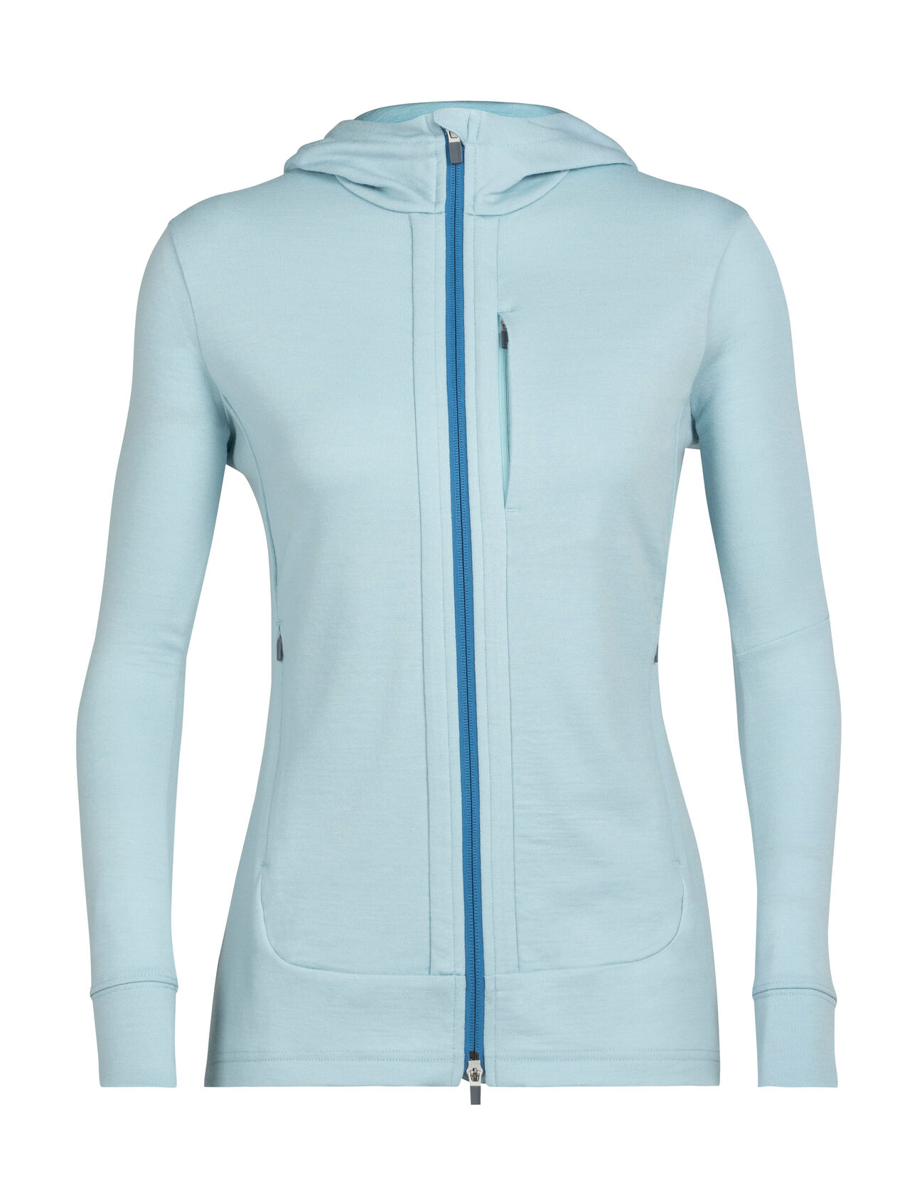 Quantum III hoody met lange mouwen en rits van merinowol