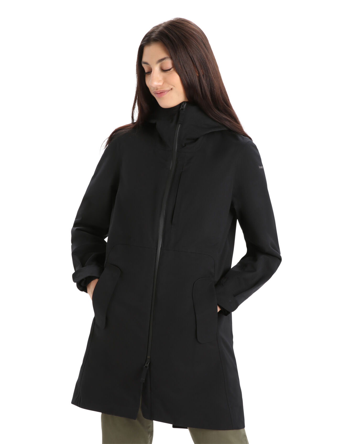 Womens icebreaker City Label Shell+™ Merino 4-in-1 Parka Jacket An incredibly versatile parka that can be worn four different ways to adapt to whatever weather conditions you encounter, the ICL Shell+™ 4-in-1 Parka combines a weather-resistant woven merino shell with an insulating reversible vest.