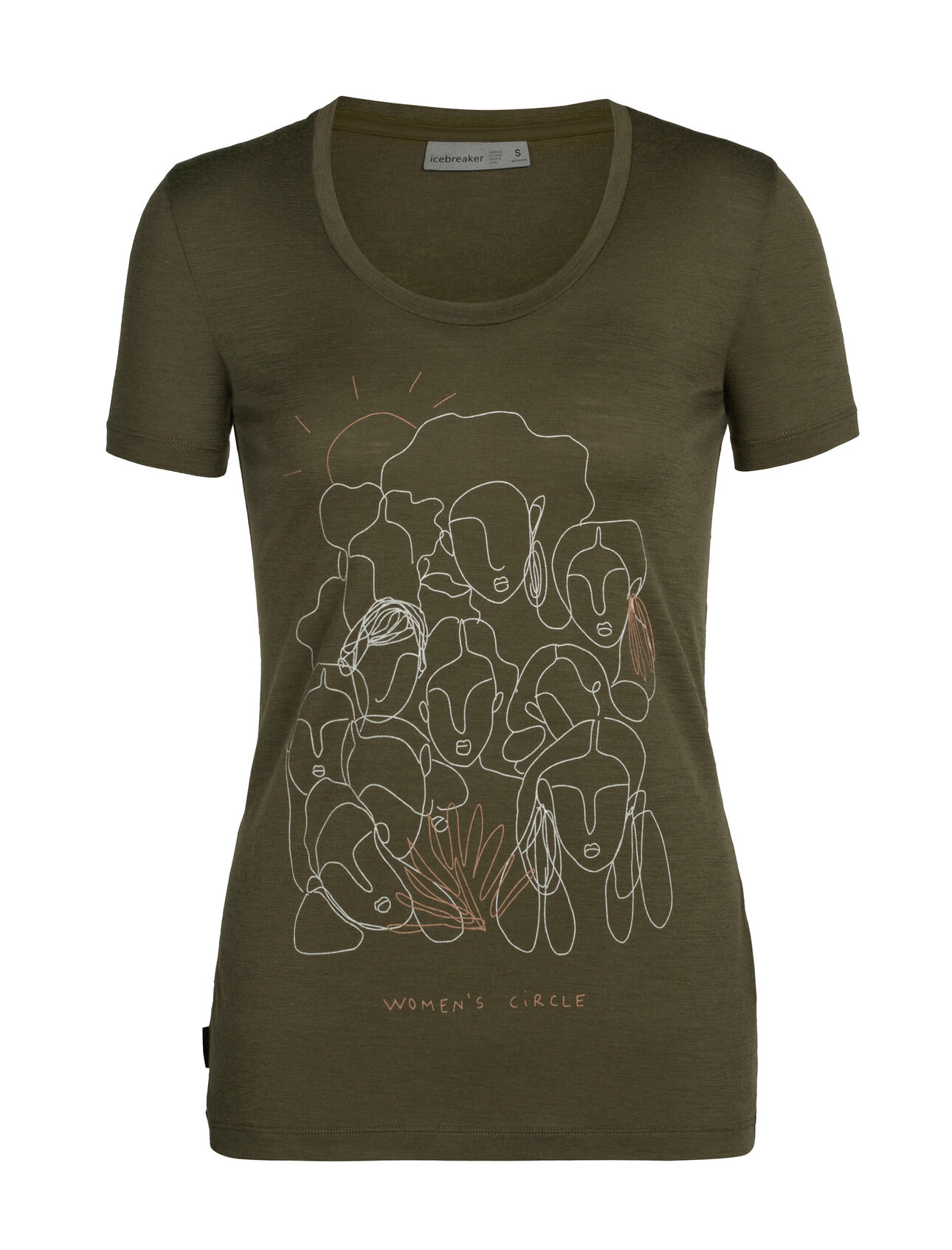 Womens Merino Tech Lite II Short Sleeve Scoop T-Shirt Circle Our versatile Tech Tee that provides comfort, breathability and odor-resistance for any adventure you can think of, the Tech Lite II Short Sleeve Scoop Tee Women's Circle features 100% merino for all-natural performance. The original artwork by Araki Koman inspires us to slow down, appreciate the beauty of simplicity, and live more consciously.