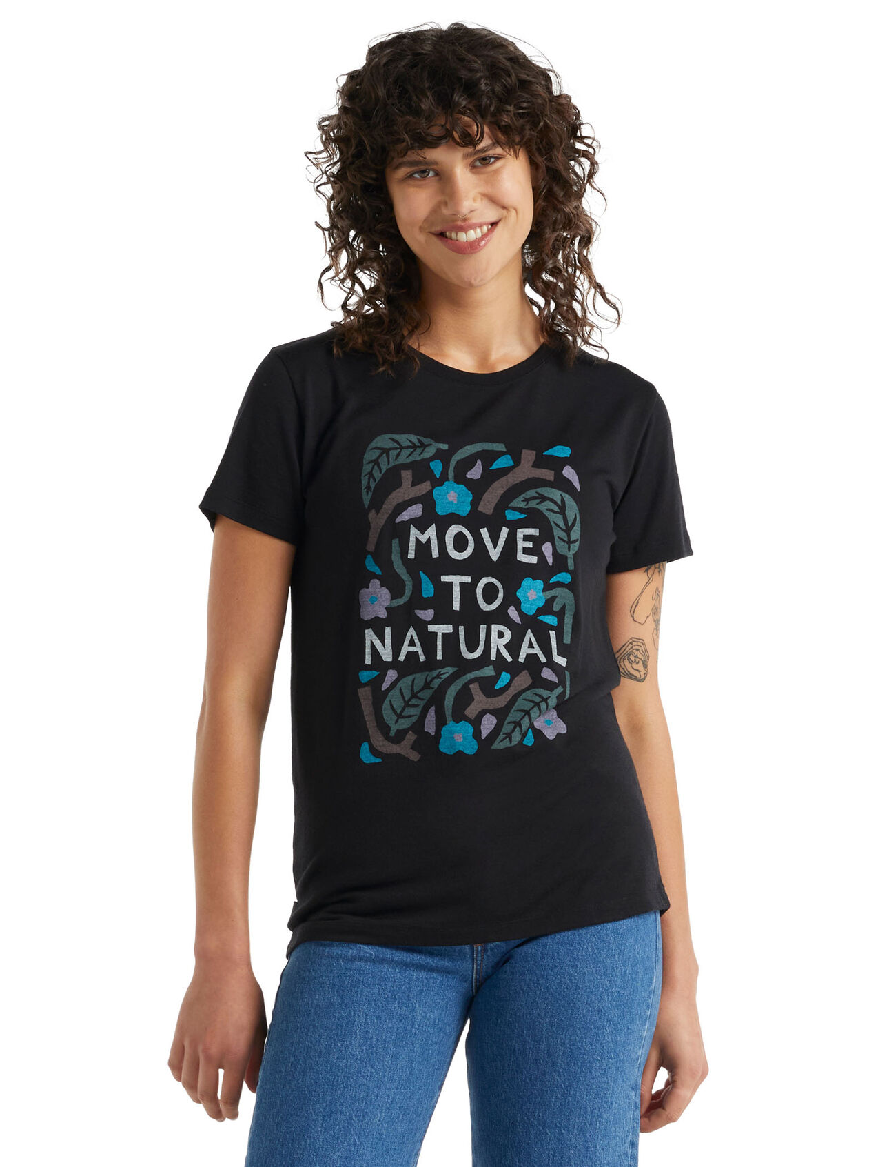 icebreaker x Luke Arnold T-shirt Move to Natural met korte mouwen van merinowol