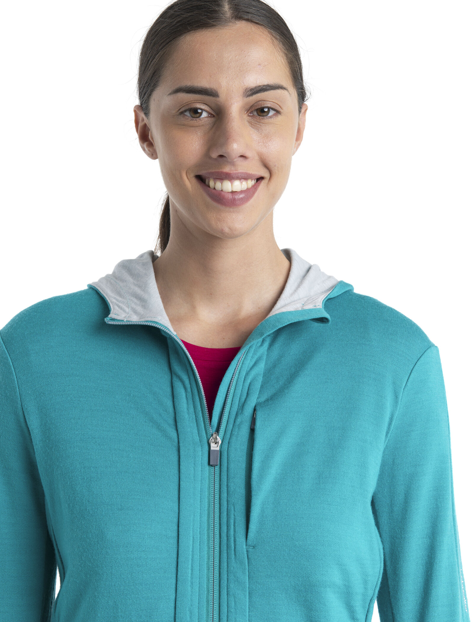 Icebreaker women's quantum long sleeve zip hood sales