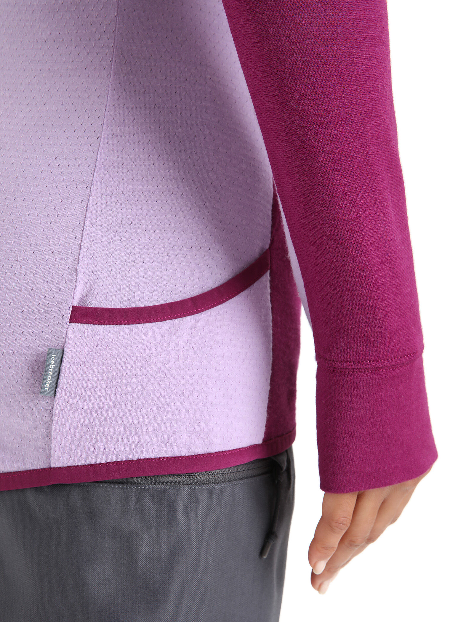Icebreaker women's away long sleeve zip hood showers online