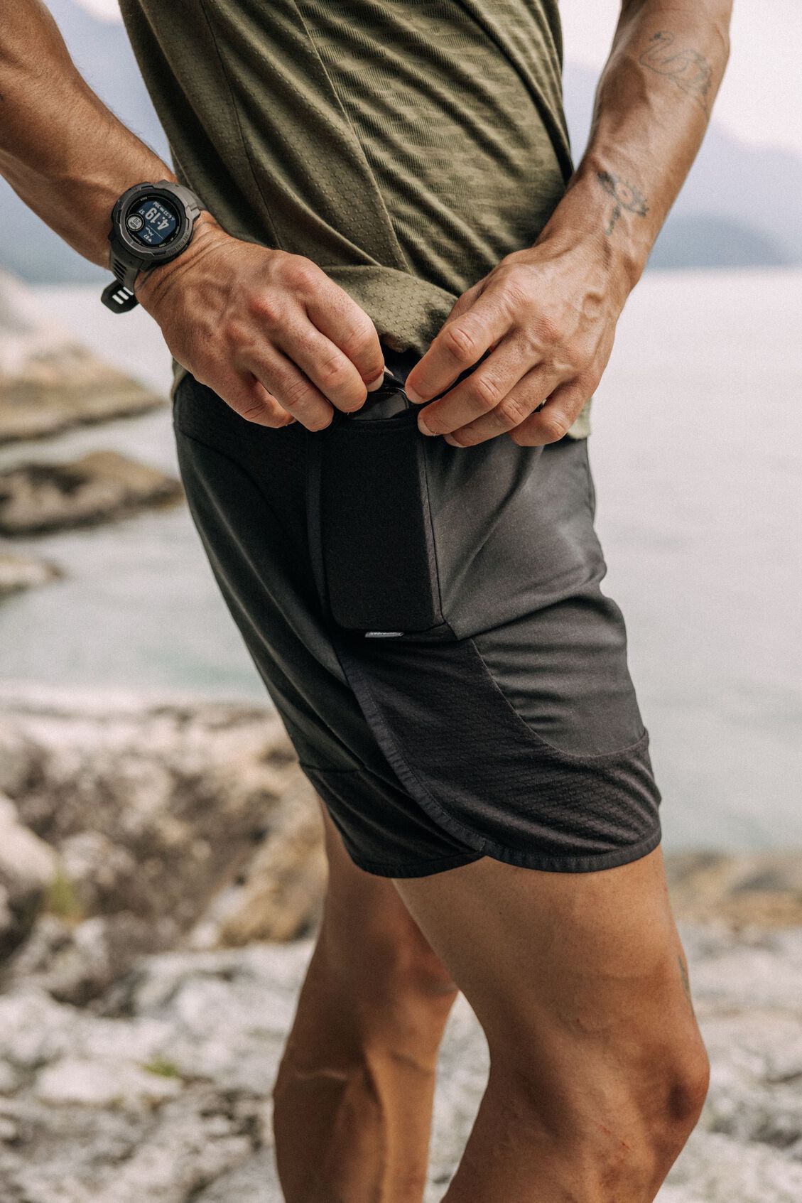 Mens ZoneKnit™ Merino Blend Shorts Lightweight, highly breathable shorts designed for running, the ZoneKnit™ Shorts combine our Cool-Lite™ jersey fabric with body-mapped panels of Cool-Lite eyelet mesh for enhanced temperature regulation.