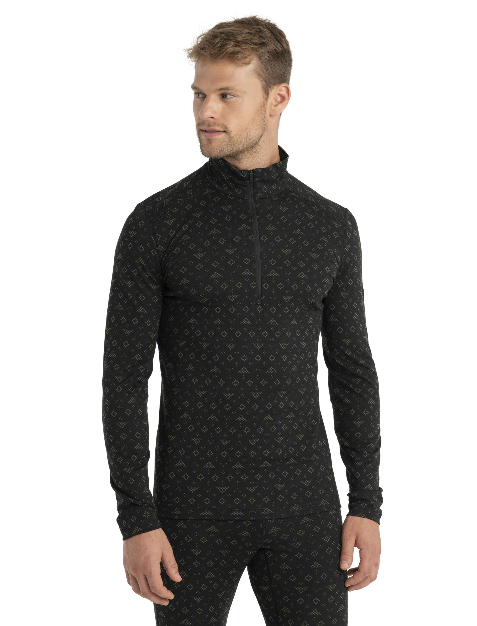 Men s Merino 200 Oasis Long Sleeve Half Zip Thermal Top First Snow
