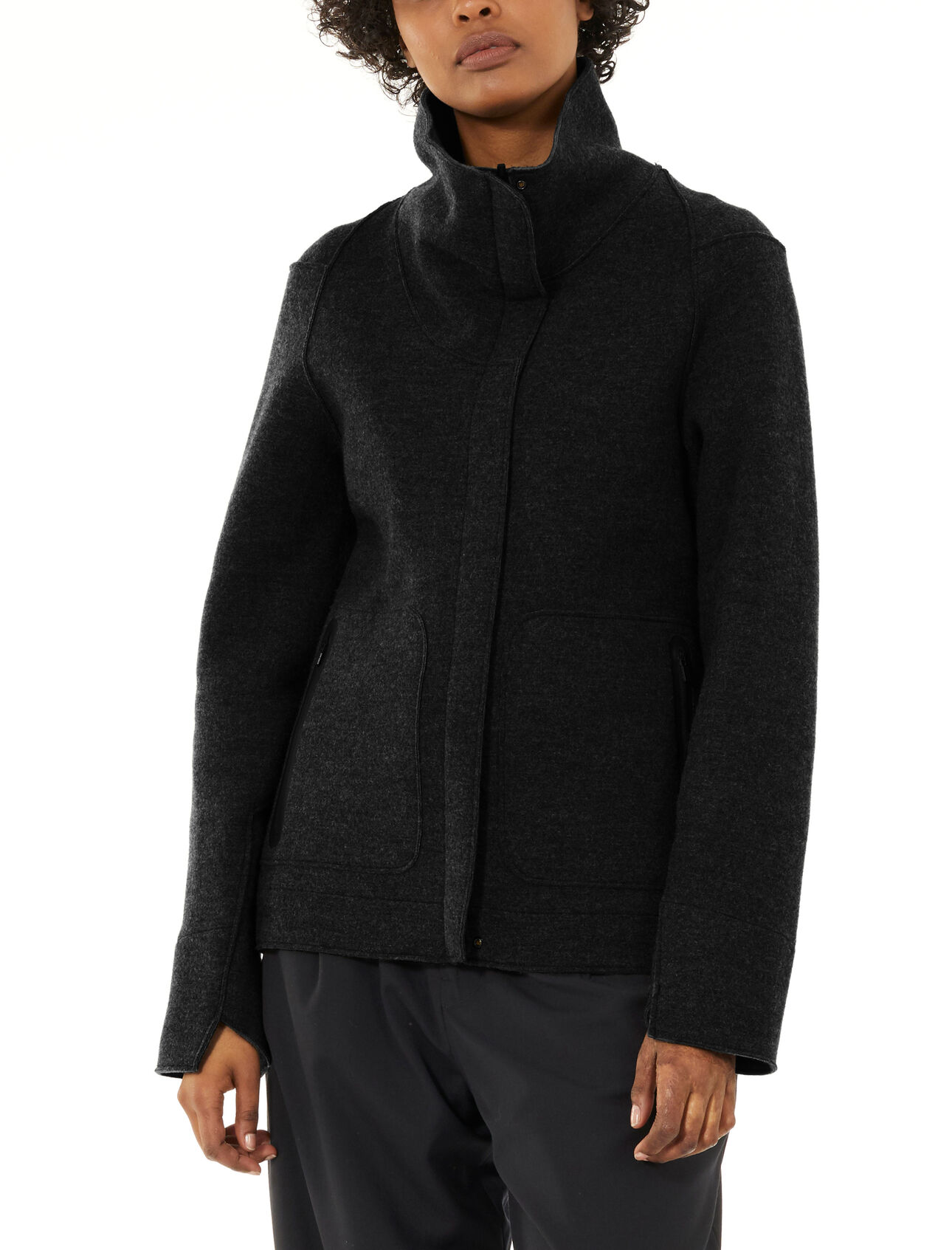 Womens Merino Oak Jacket A sustainable and stylish everyday jacket, the Oak Jacket features felted merino wool with a relaxed, modern silhouette.