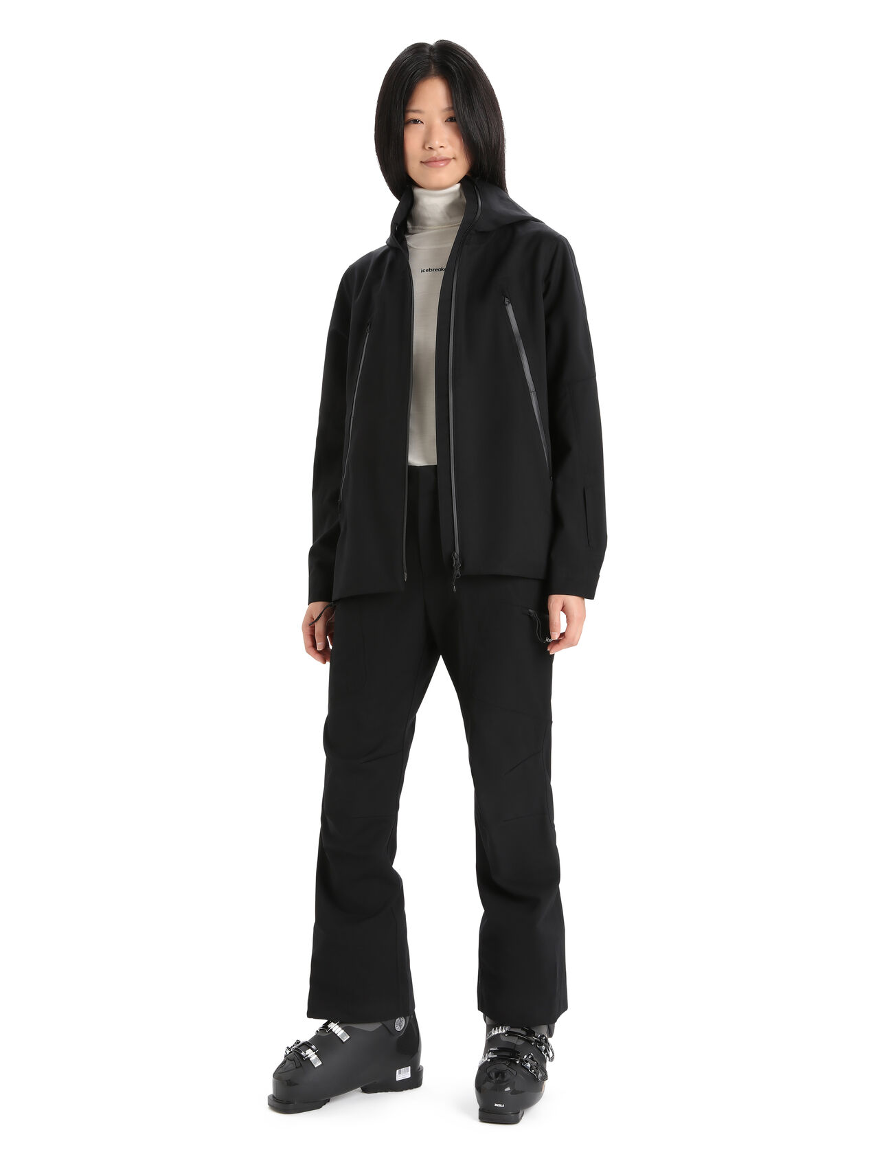 Manteau à capuche Shell+™ en mérinos & Legging Femmes