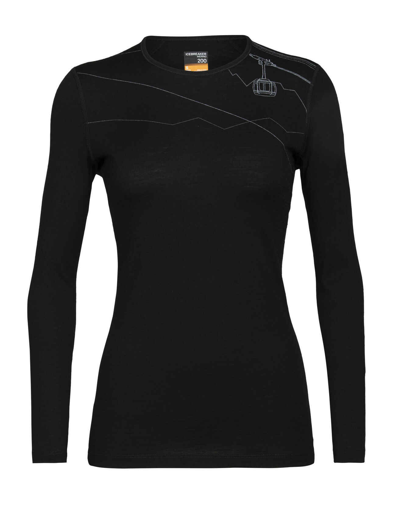 Womens Merino 200 Oasis Long Sleeve Crewe Thermal Top Skyway Lift Our versatile, go-anywhere shirt made from breathable 100% merino wool jersey, the 200 Oasis Long Sleeve Crewe Skyway Lift is our best-selling base layer top. 